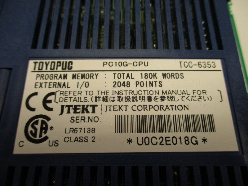 JTEKT TCC-6353 PC10G-CPU NSMP