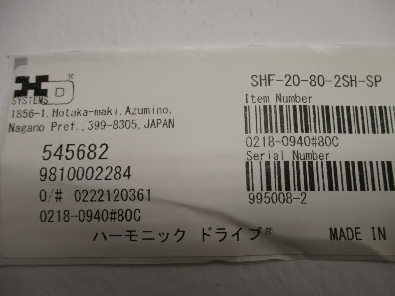 FANUC A97L-0218-0940/80C SHF-20-80-2SH-SP (AS PICTURED) NSMP