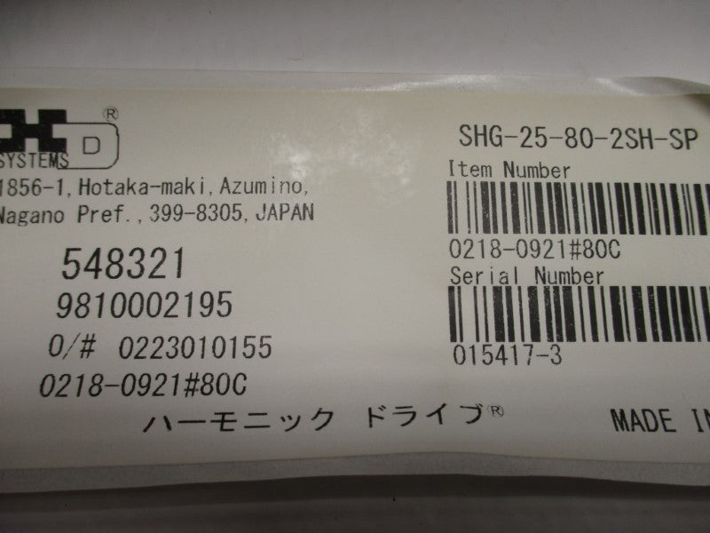 FANUC A97L-0218-0921/80C SHG-25-80-2SH-SP NSMP