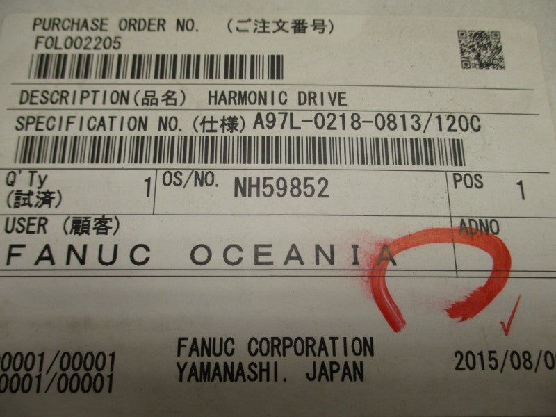 FANUC A97L-0218-0813/120C SHG-25-120-2SH-SP NSMP