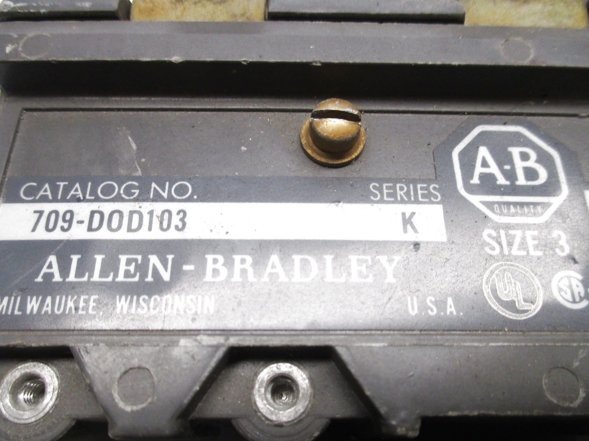 ALLEN BRADLEY 709-D0D103 SER. K 110-120V  UNMP