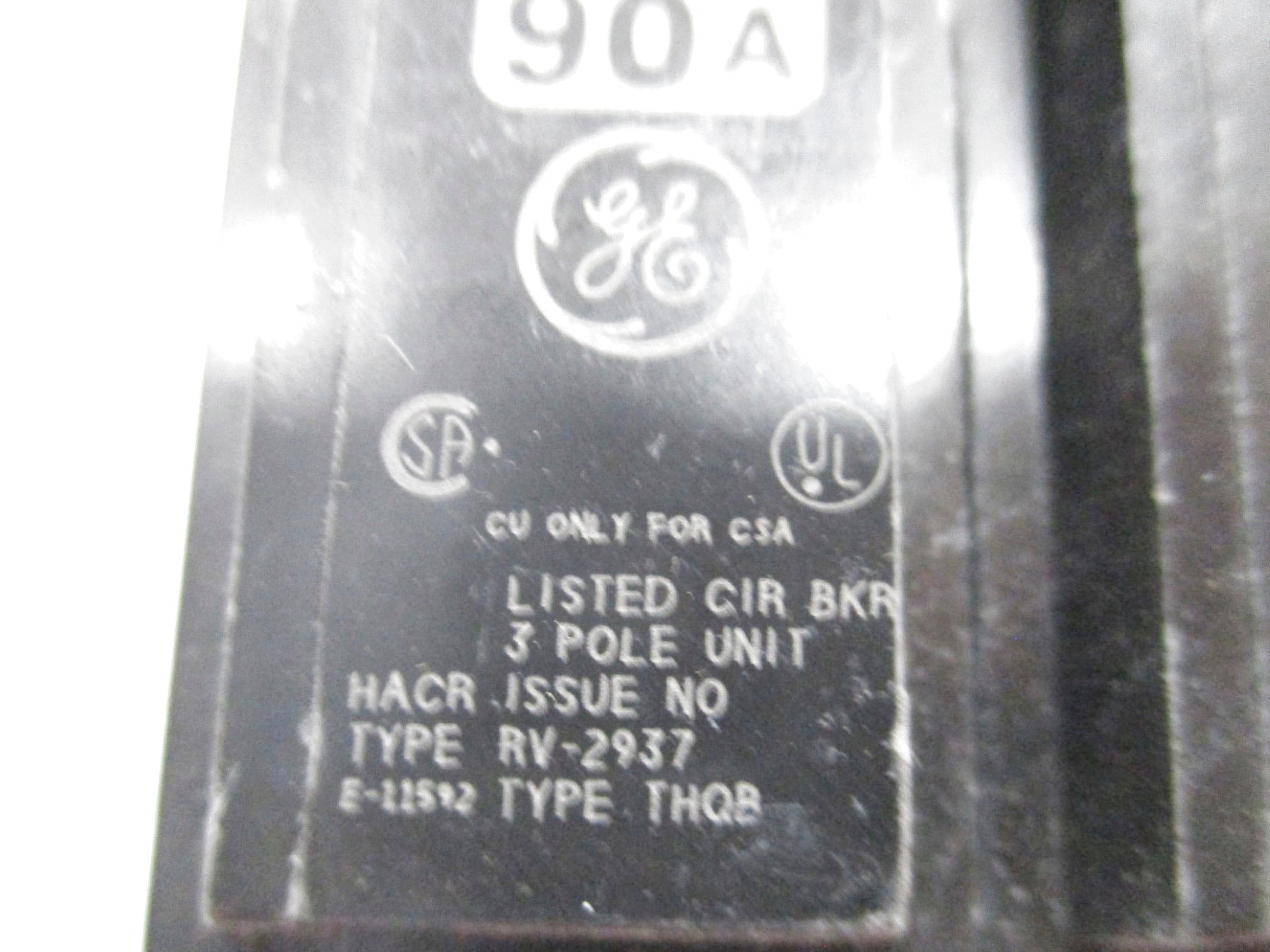 GENERAL ELECTRIC RV-2937 90A UNMP