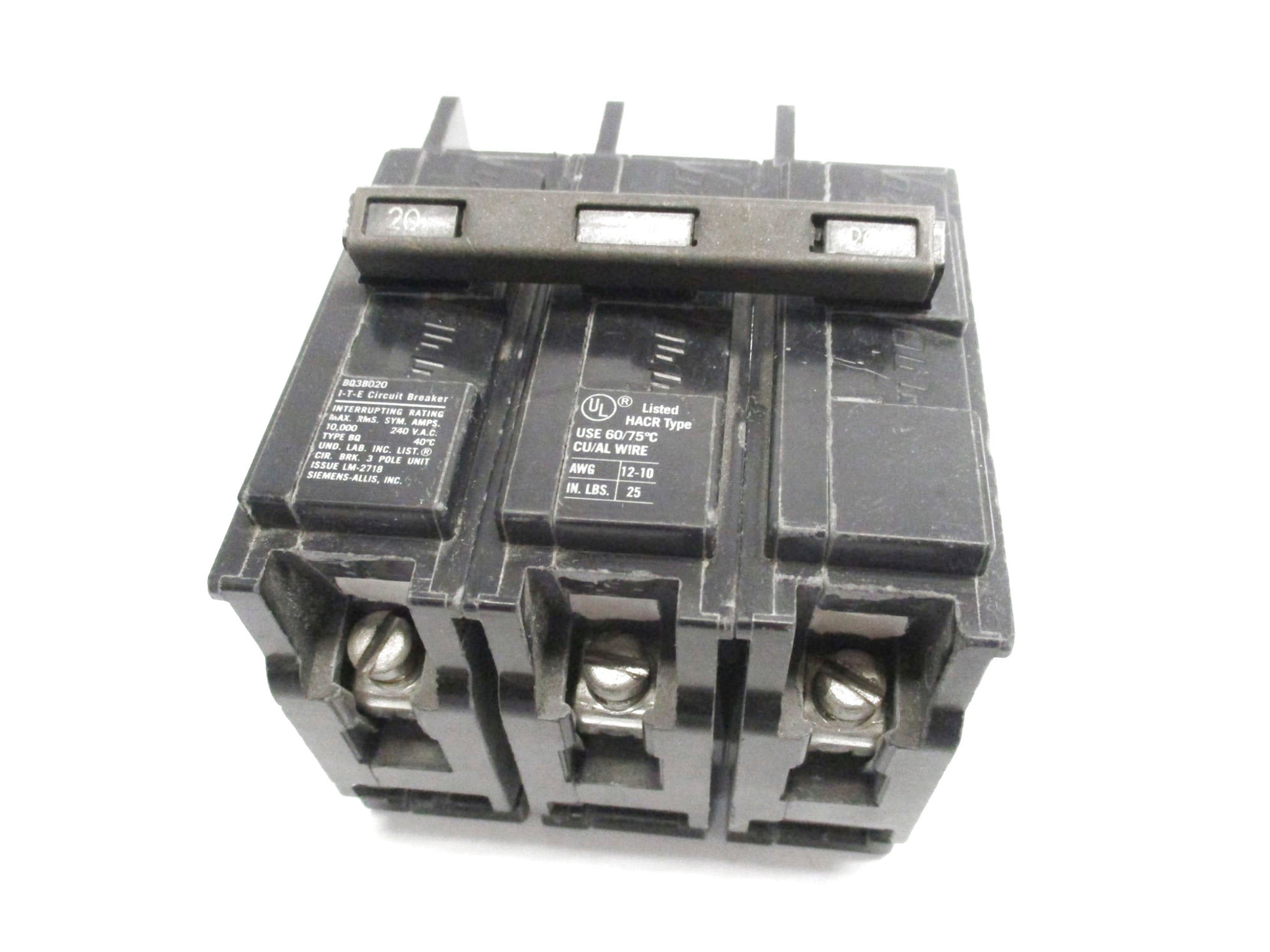 SIEMENS BQ3B020 20A 240VAC UNMP