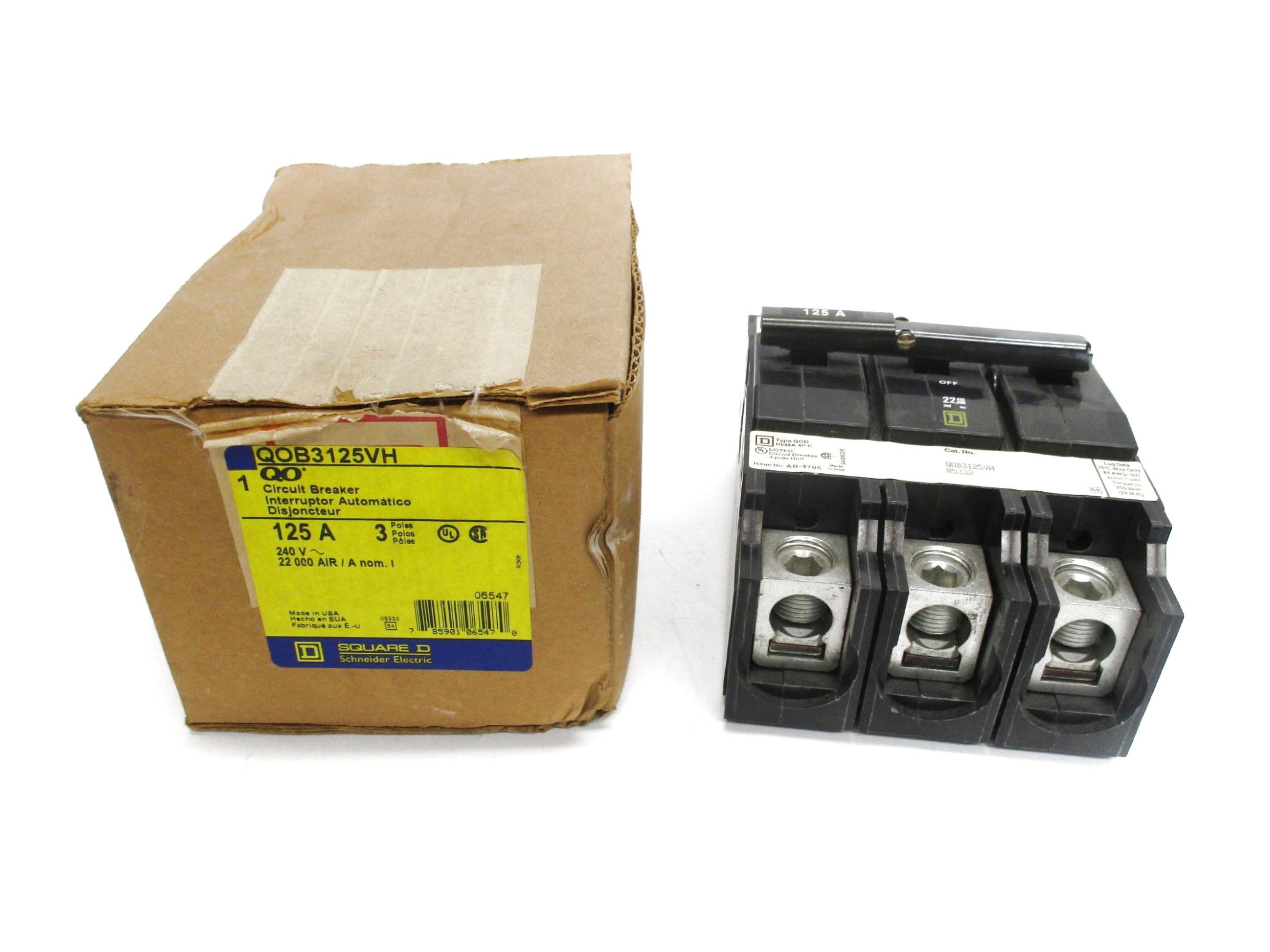 SQUARE D QOB3125VH 125A 240V NSMP