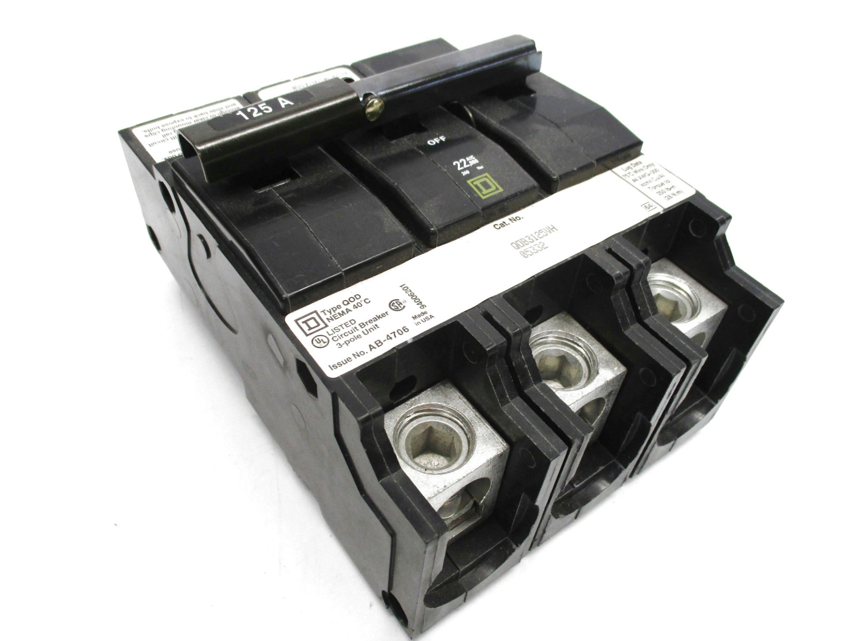 SQUARE D QOB3125VH 125A 240V NSMP