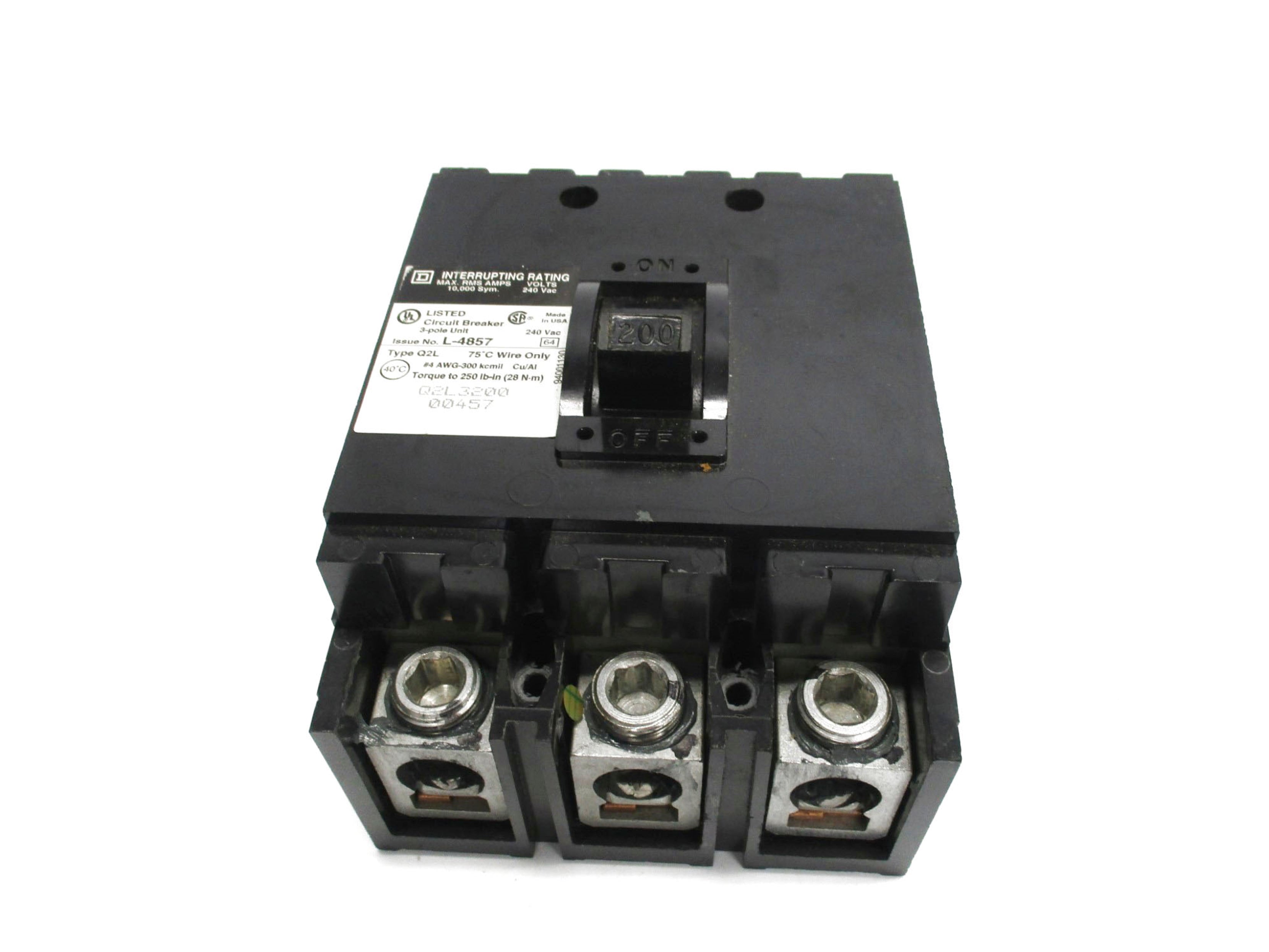 SQUARE D Q2L3200 200A 240VAC UNMP