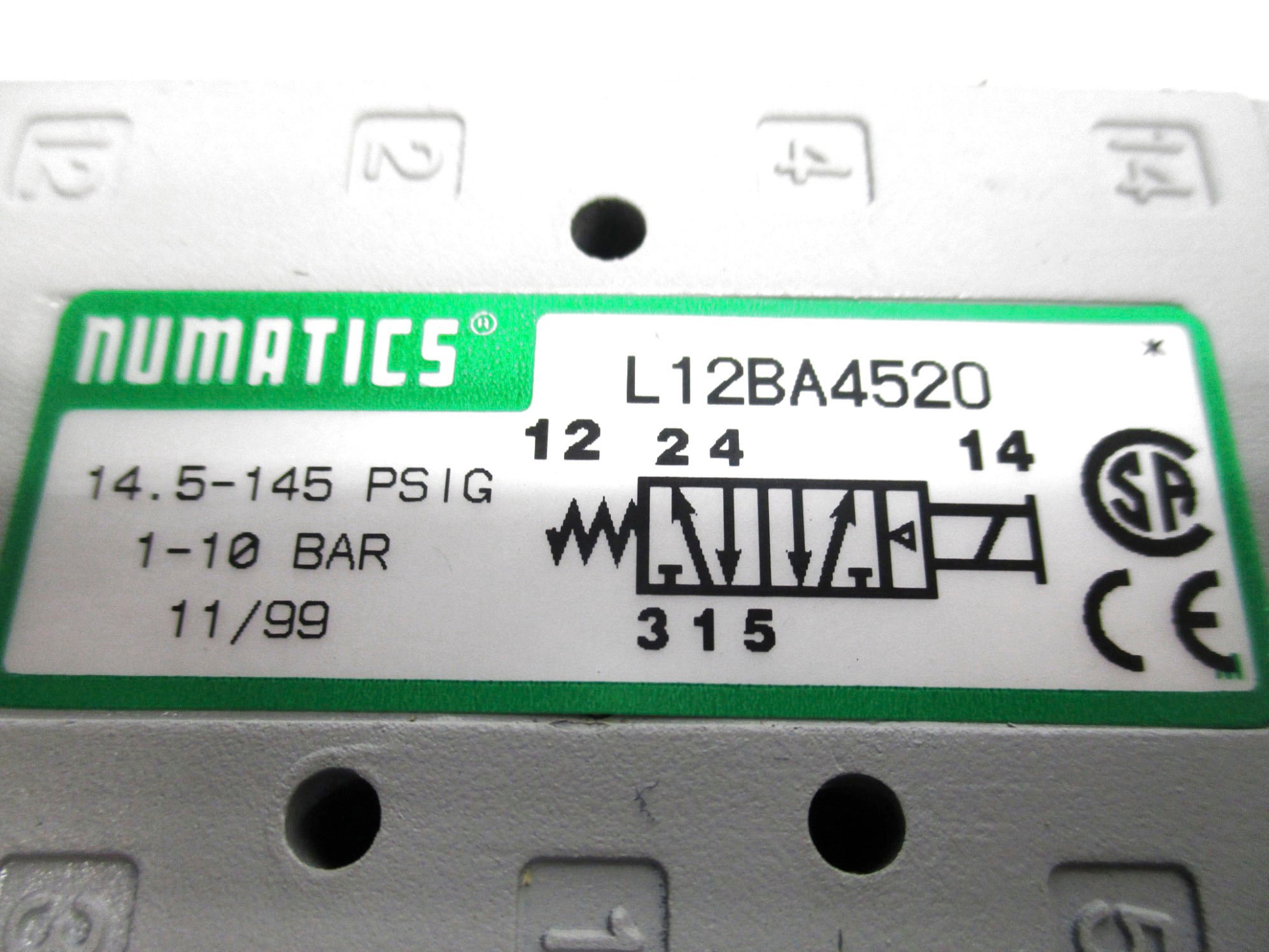 NUMATIC L12BA4520 100-120V .06A UNMP