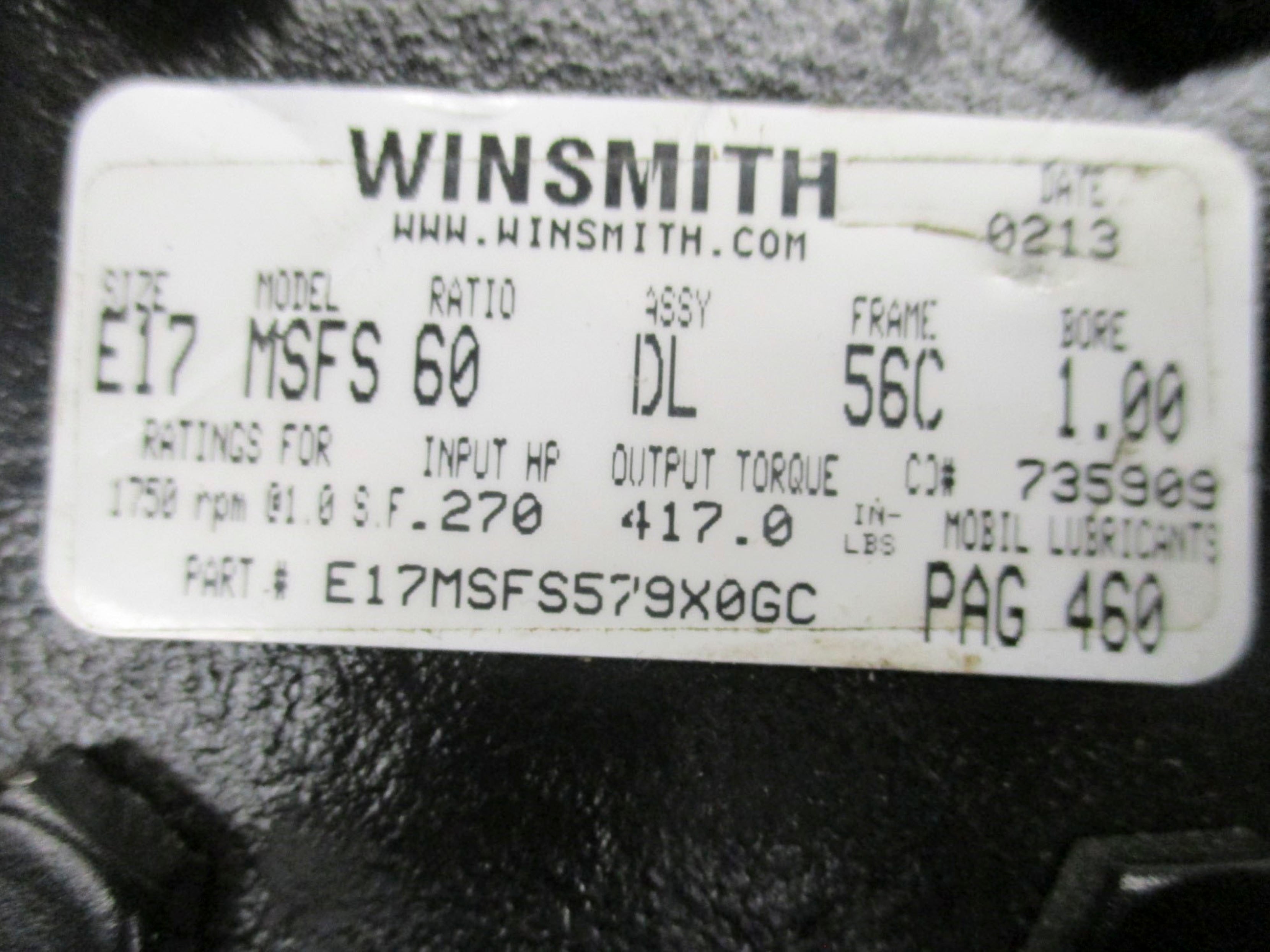 WINSMITH E17MSFS579X0GC UNMP