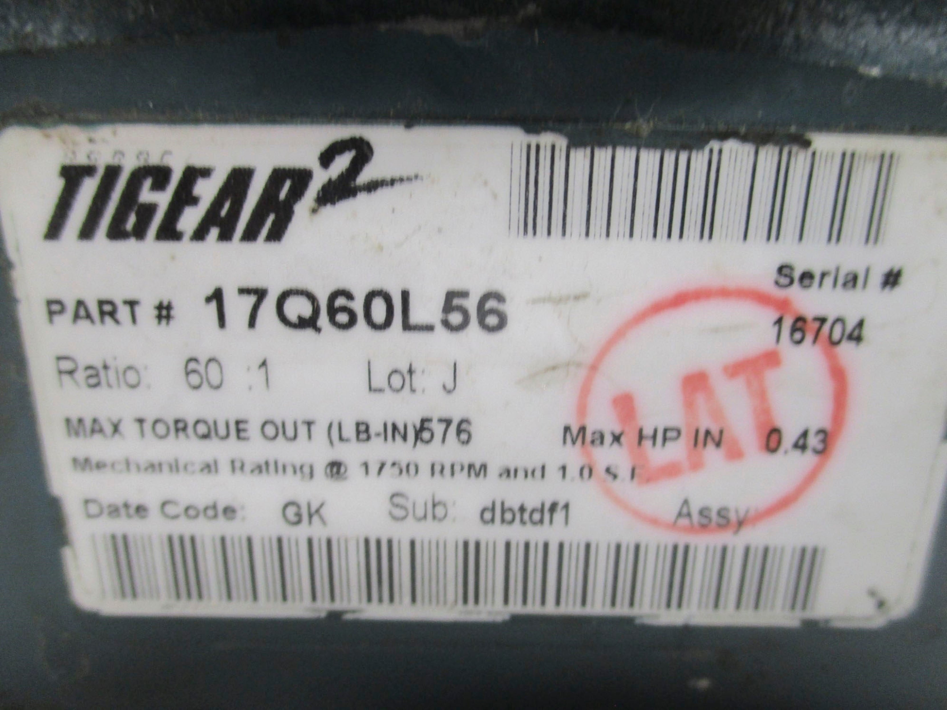 DODGE 17Q60L56 UNMP