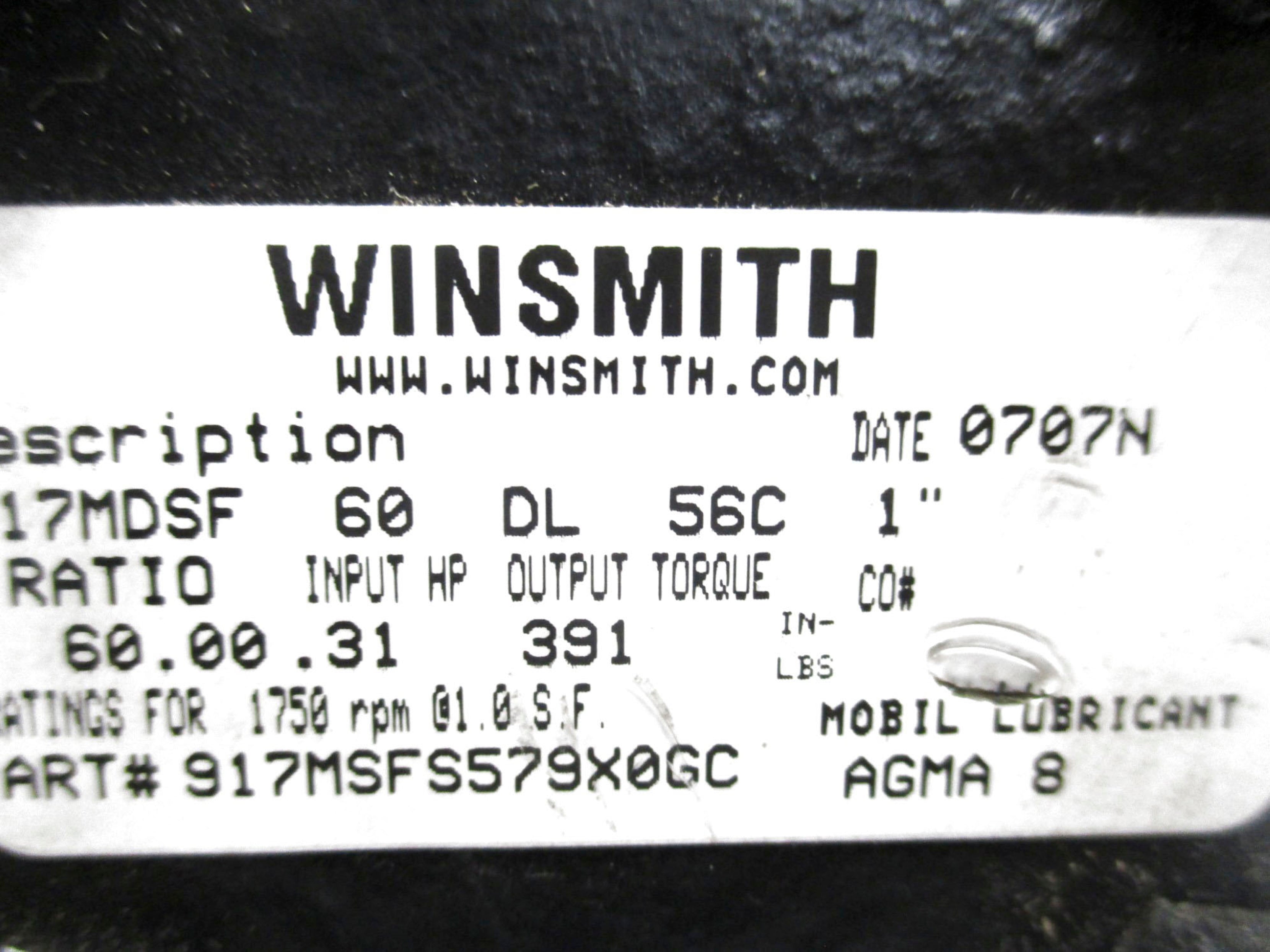 WINSMITH 917MSFS579X0GC UNMP