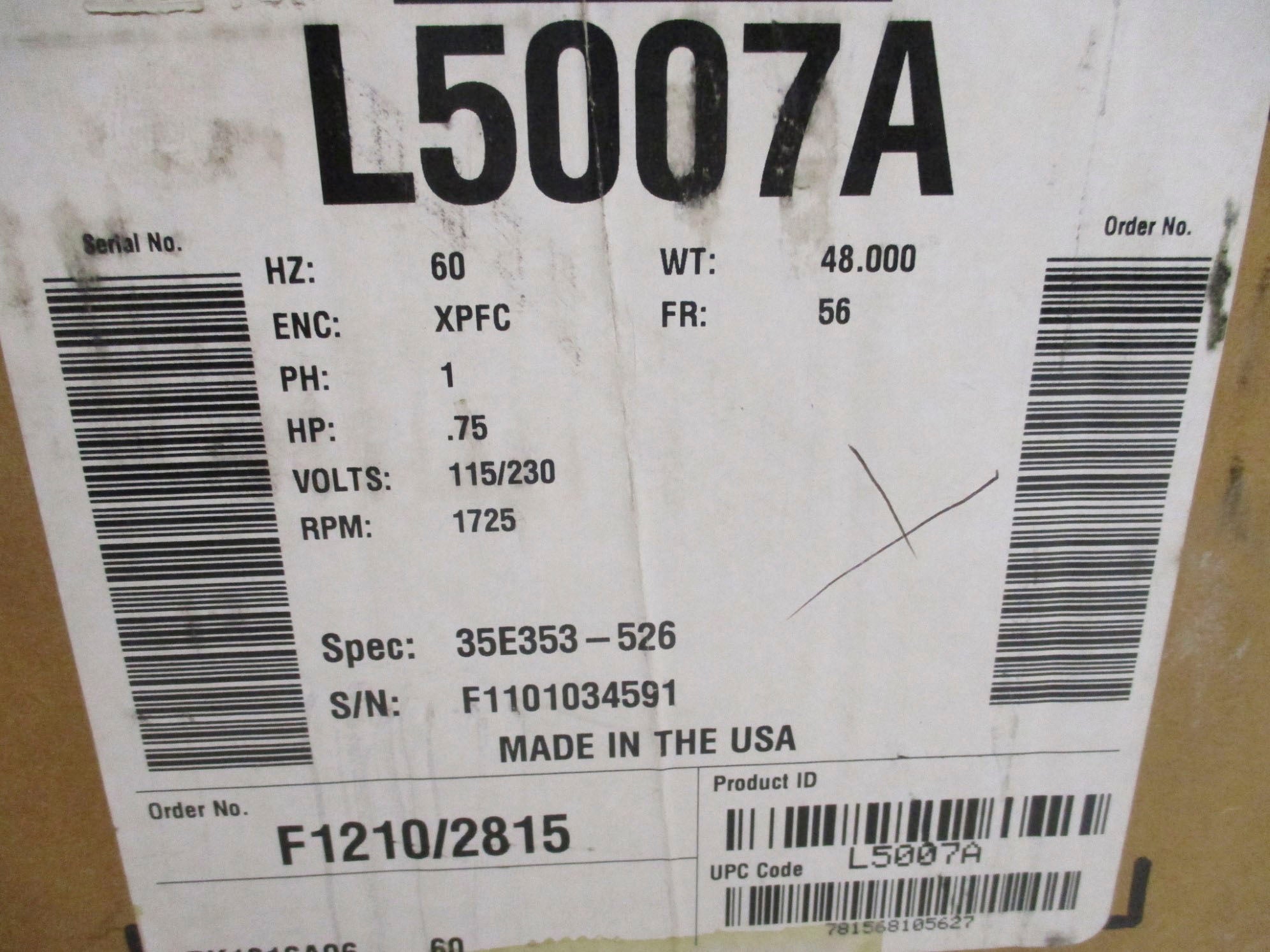 BALDOR L5007A NSMP
