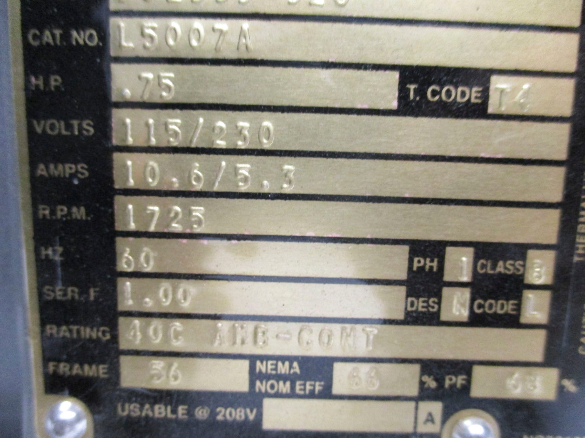 BALDOR L5007A (AS PICTURED) NSMP