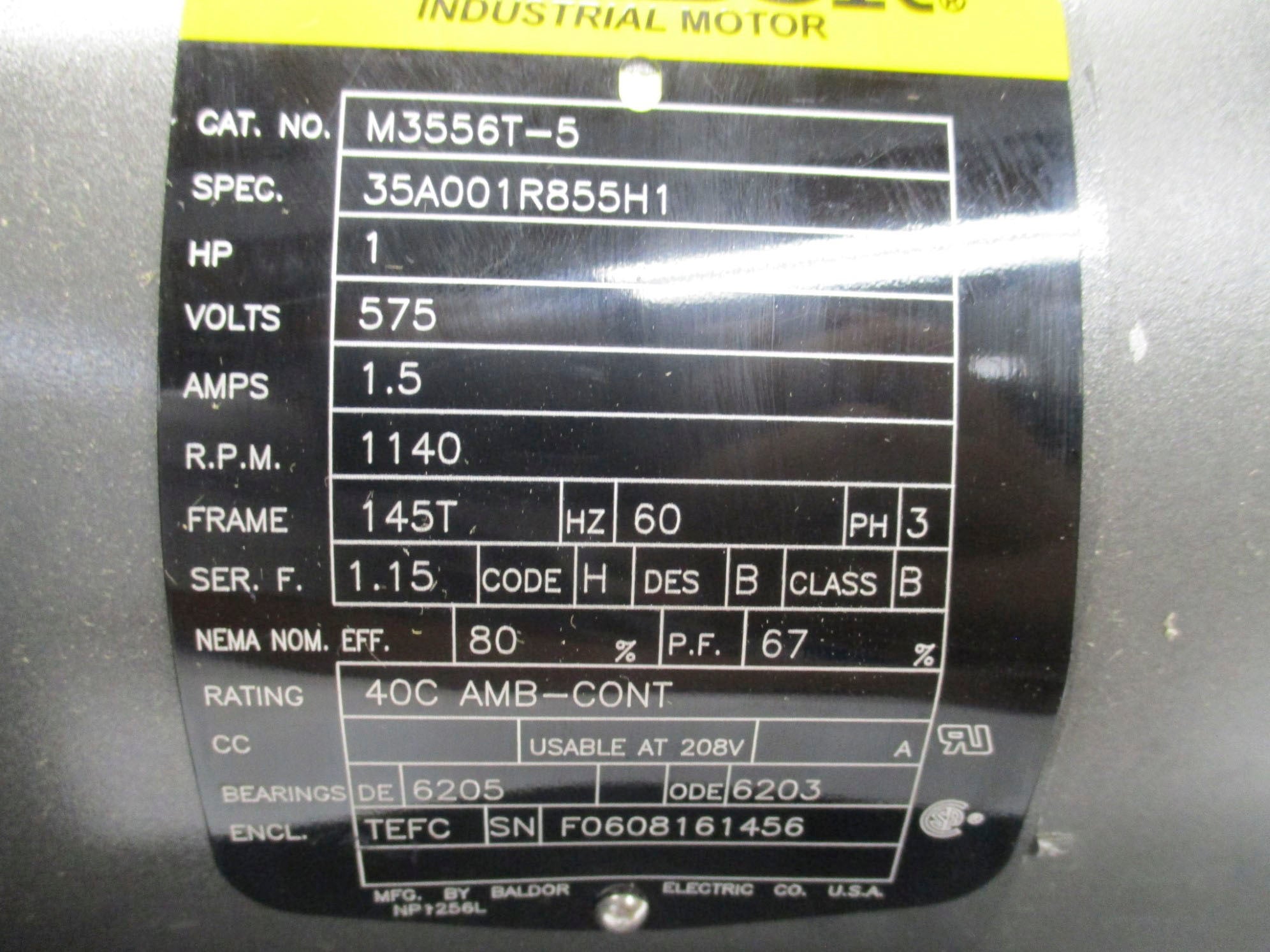 BALDOR M3556T-5 UNMP