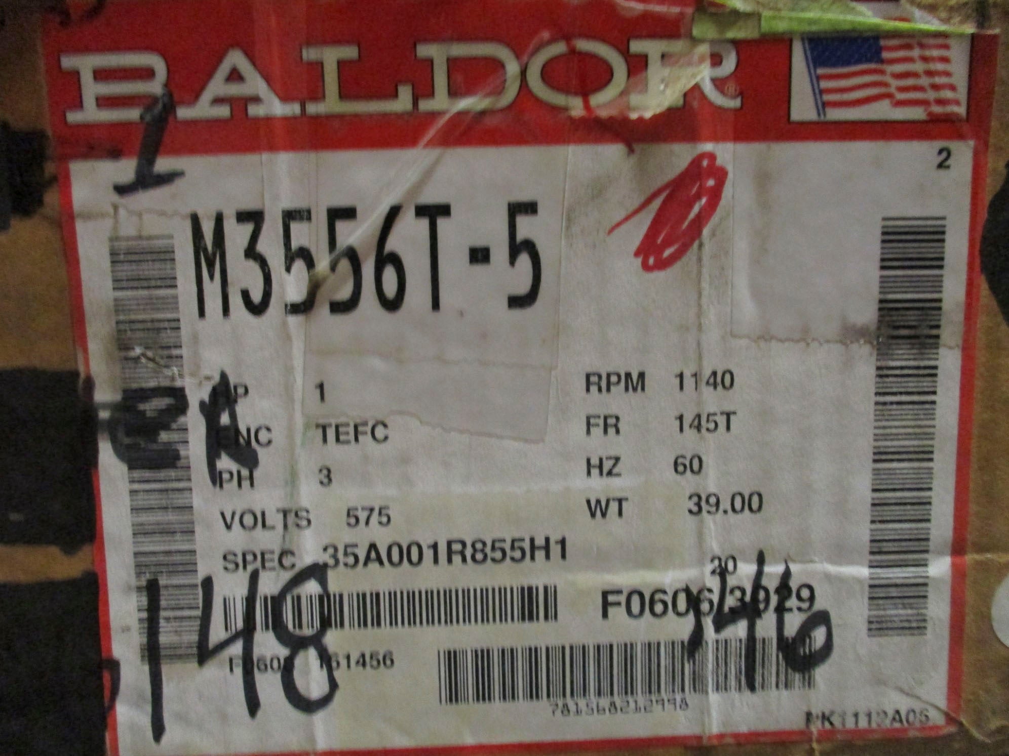 BALDOR M3556T-5 UNMP