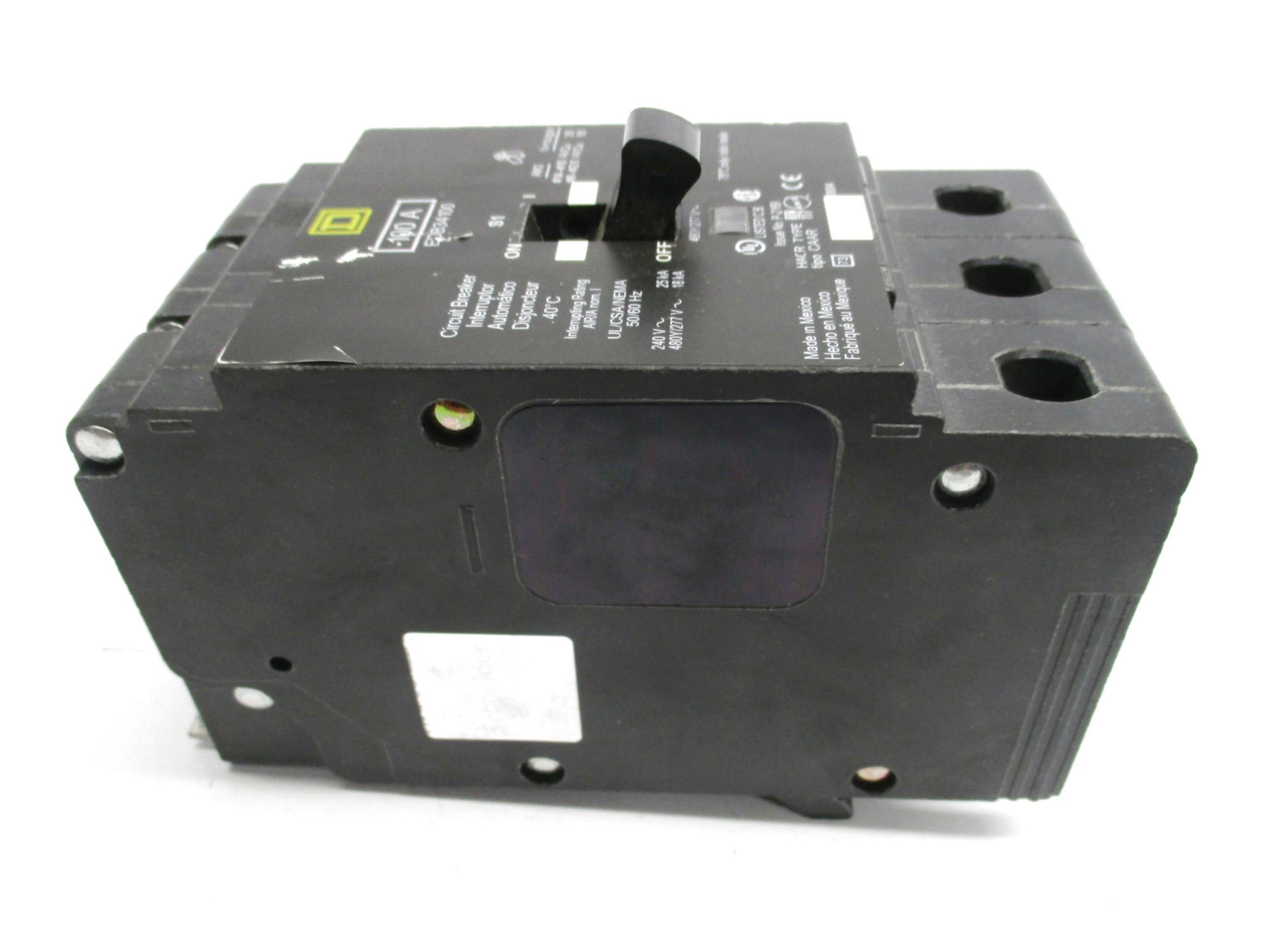 SQUARE D EDB34100 277V 100A UNMP