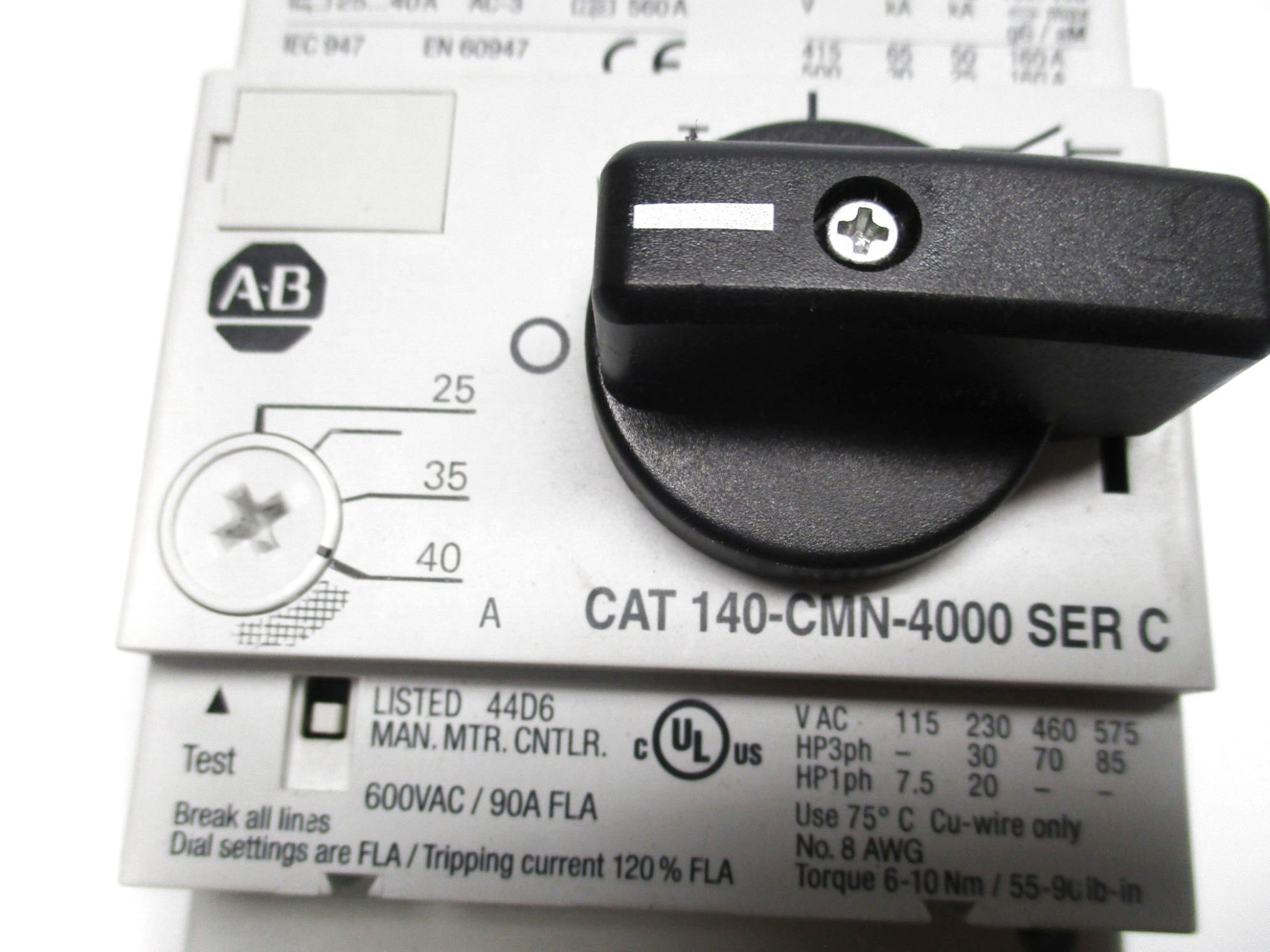 ALLEN BRADLEY 140-CMN-4000 SER. C 40A 480V UNMP