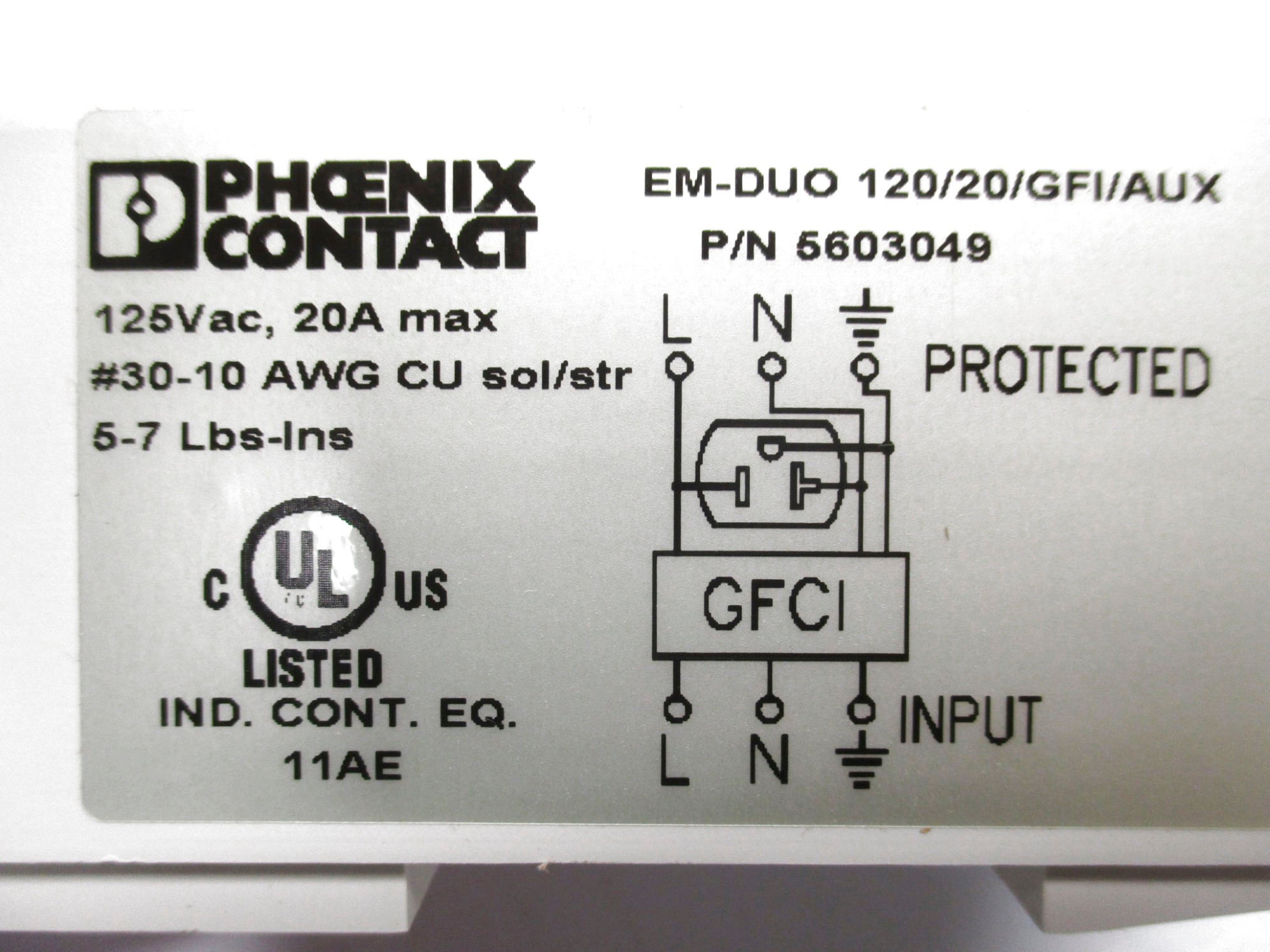 PHOENIX CONTACT EM-DUO120/20/GFI/AUX NSMP