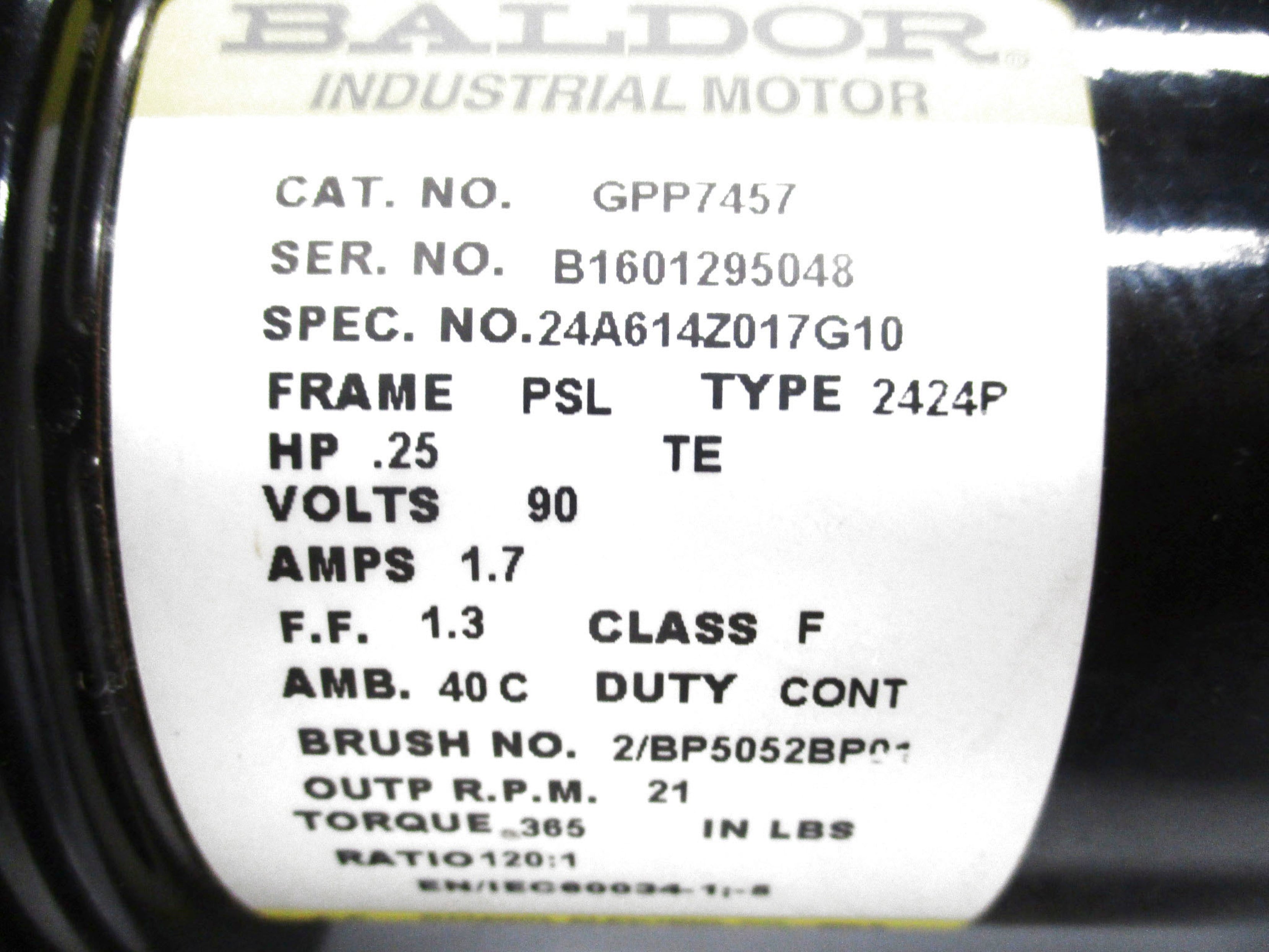 BALDOR GPP7457 NSMP