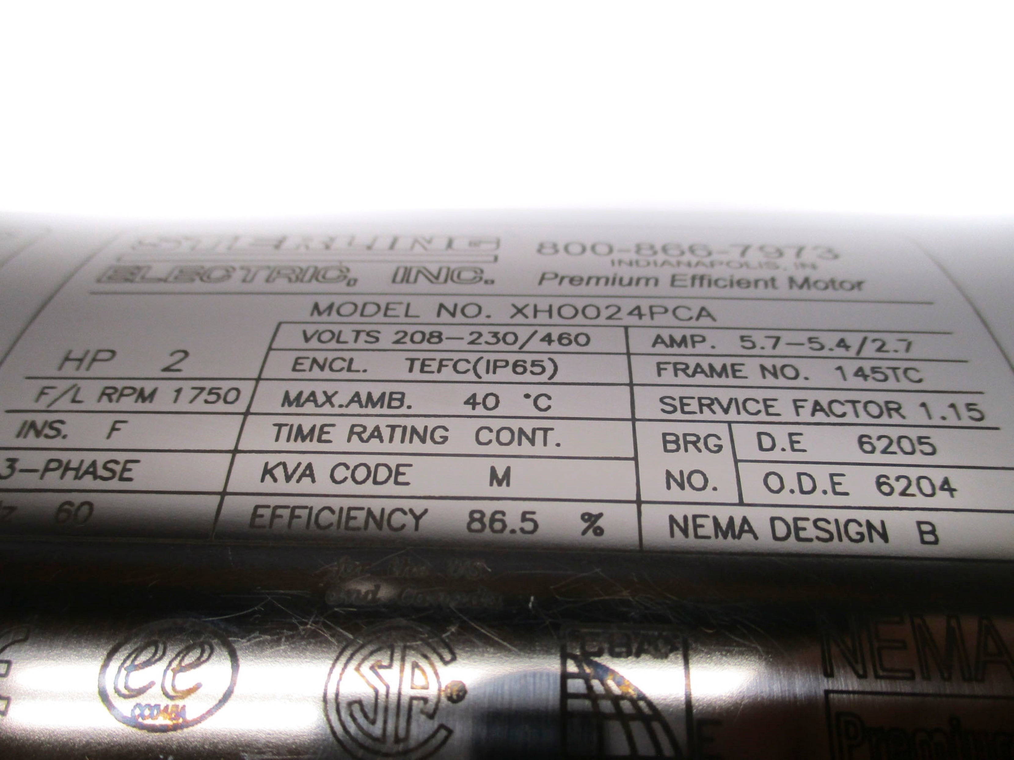 STERLING ELECTRIC XH0024PCA-2 NSMP