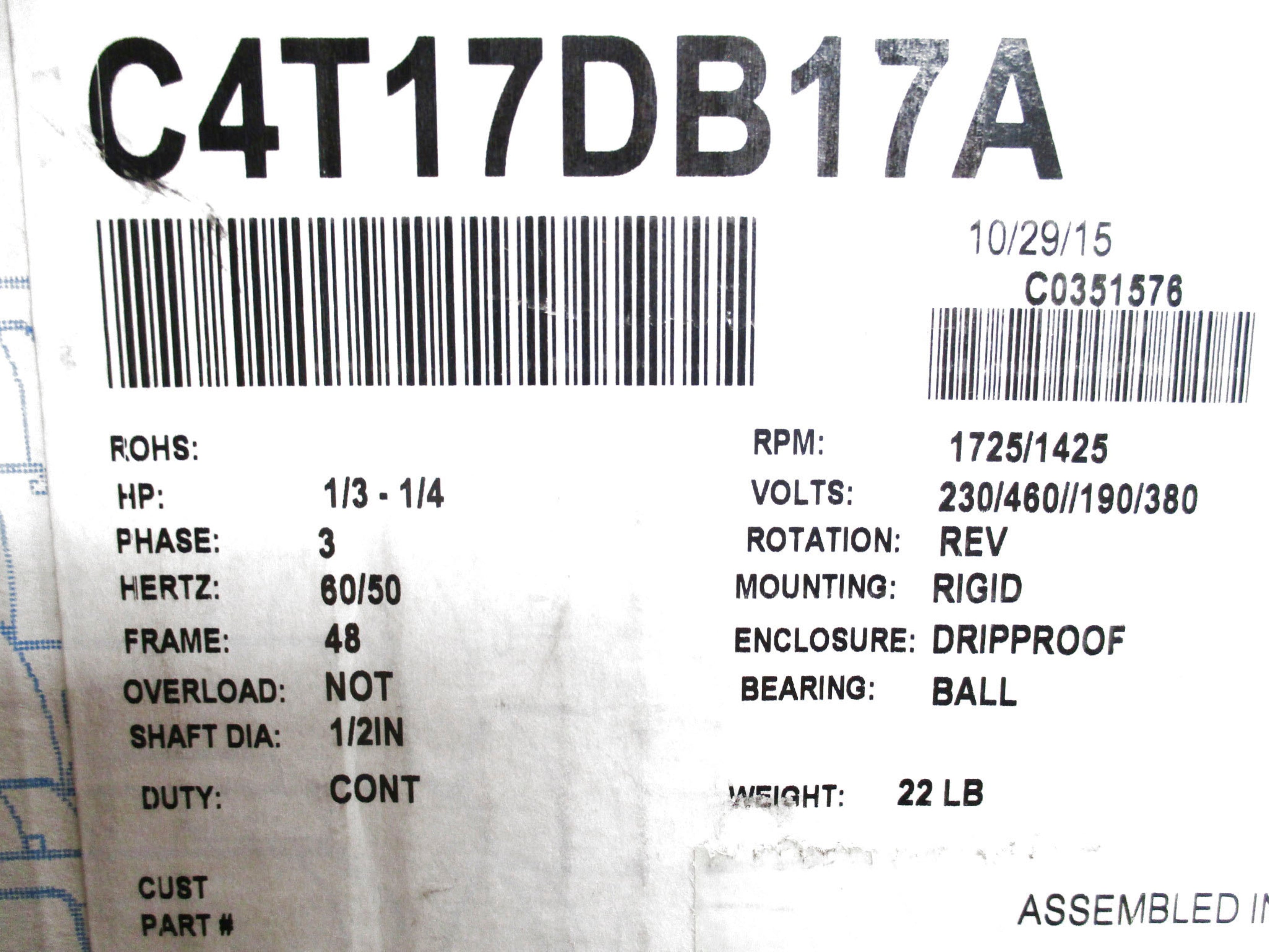 LEESON E100446.00 C4T17DB17A NSMP