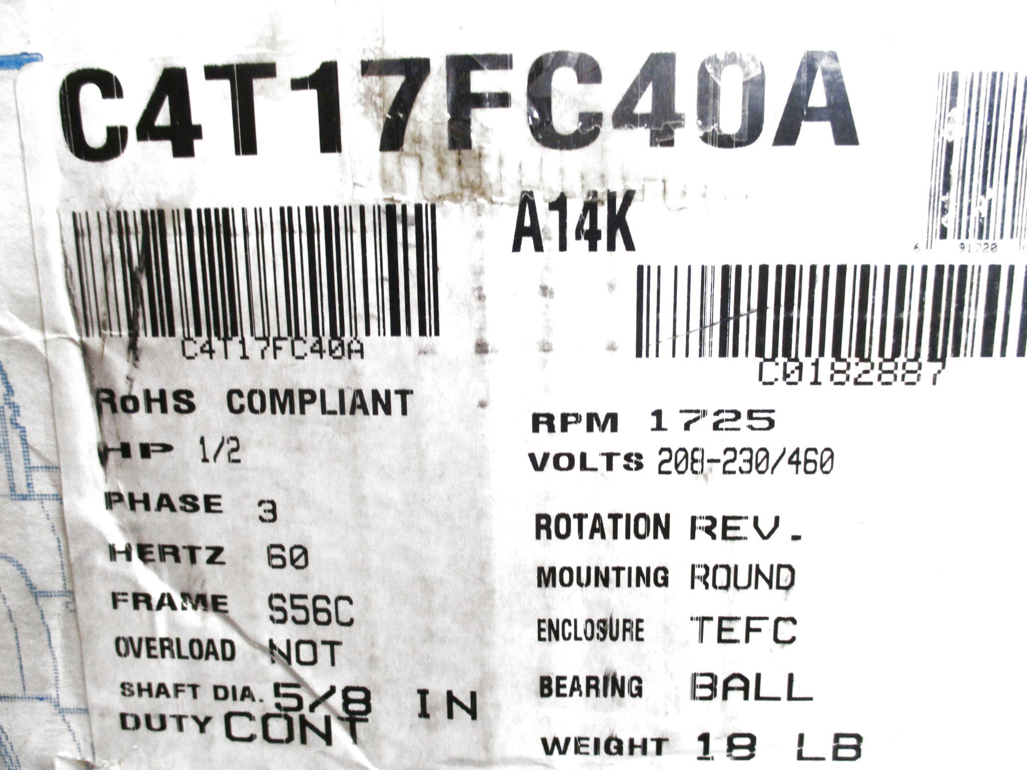 LEESON 102860.00 C4T17FC40A (AS PICTURED) NSMP