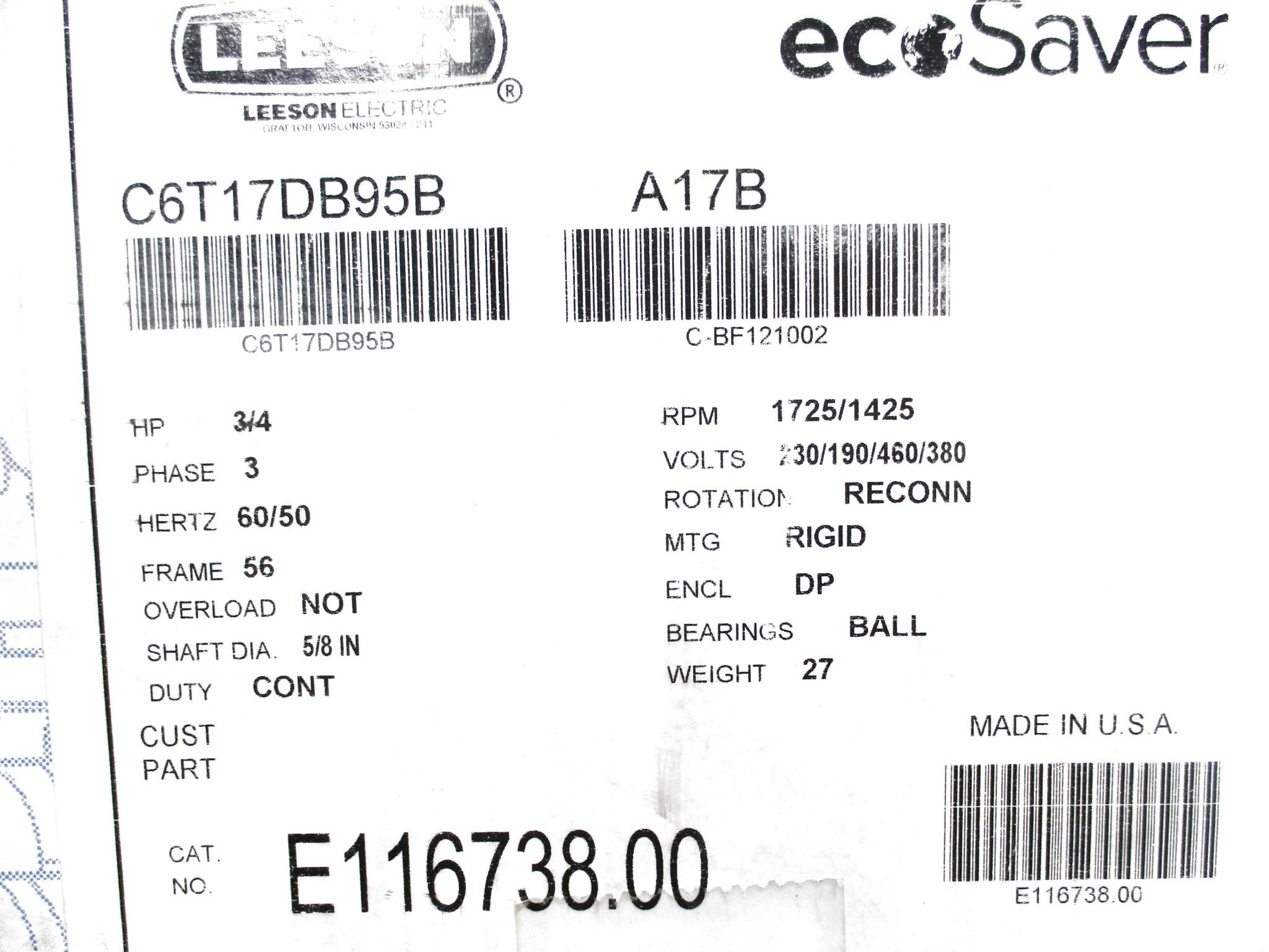 LEESON E116738.00 C6T17DB95B NSMP