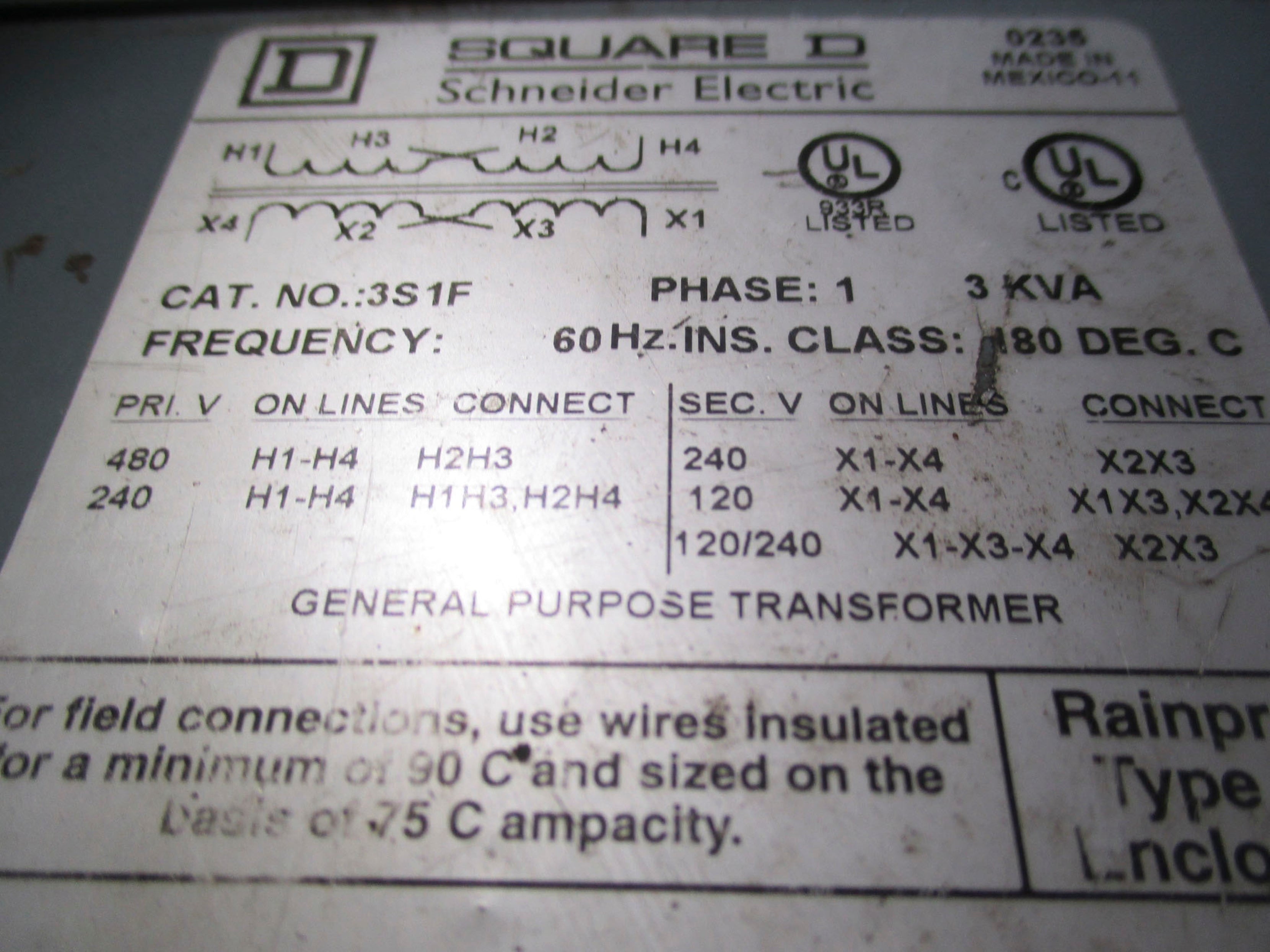 SQUARE D 3S1F (AS PICTURED) NSNP