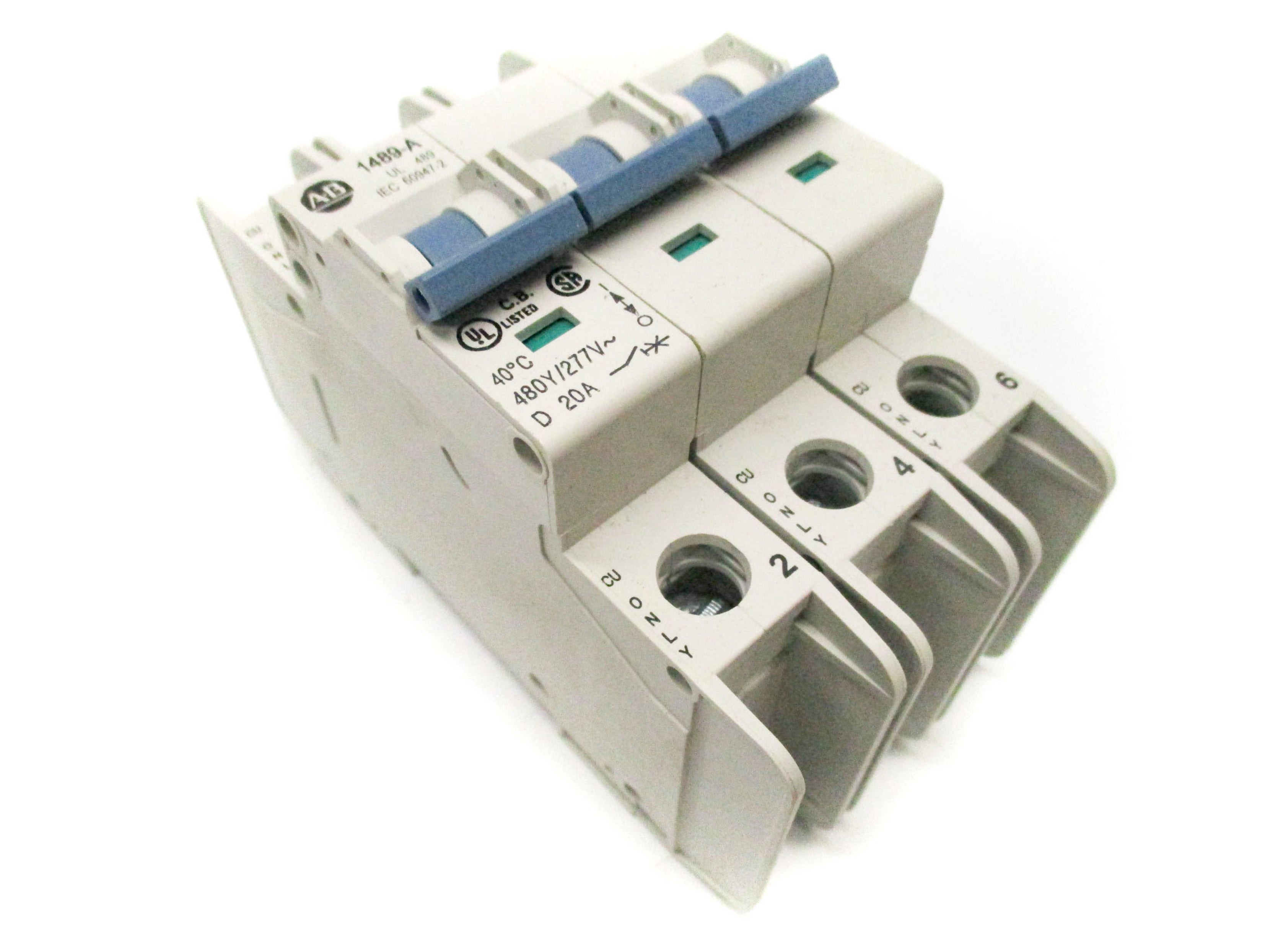 ALLEN BRADLEY 1489-A3D200 20A 277VAC SER. A (WH) NSMP