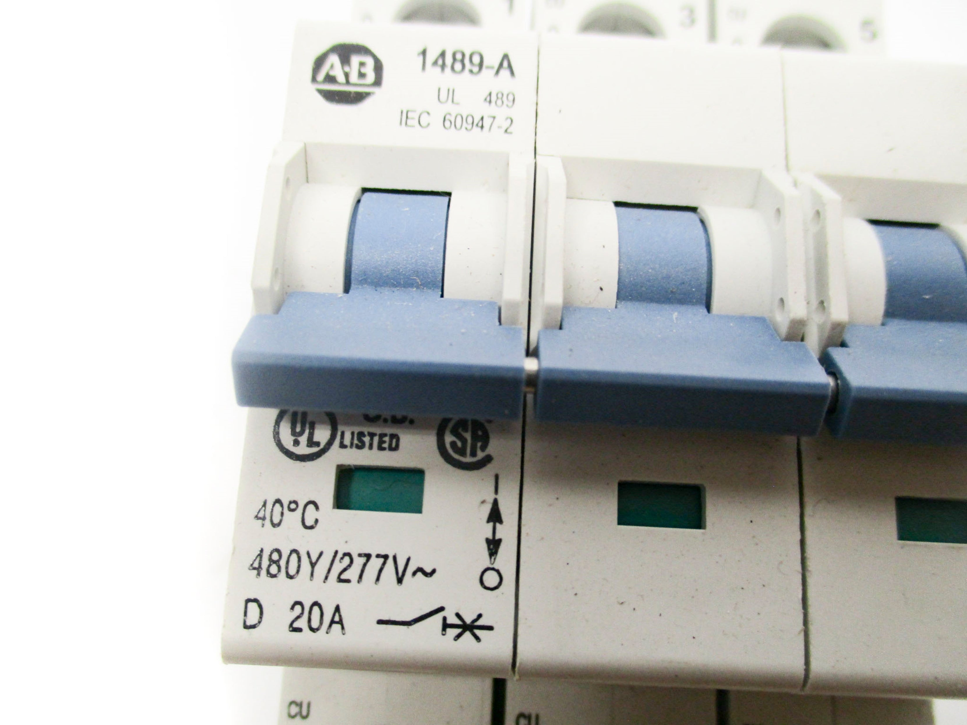 ALLEN BRADLEY 1489-A3D200 20A 277VAC SER. A (WH) NSMP
