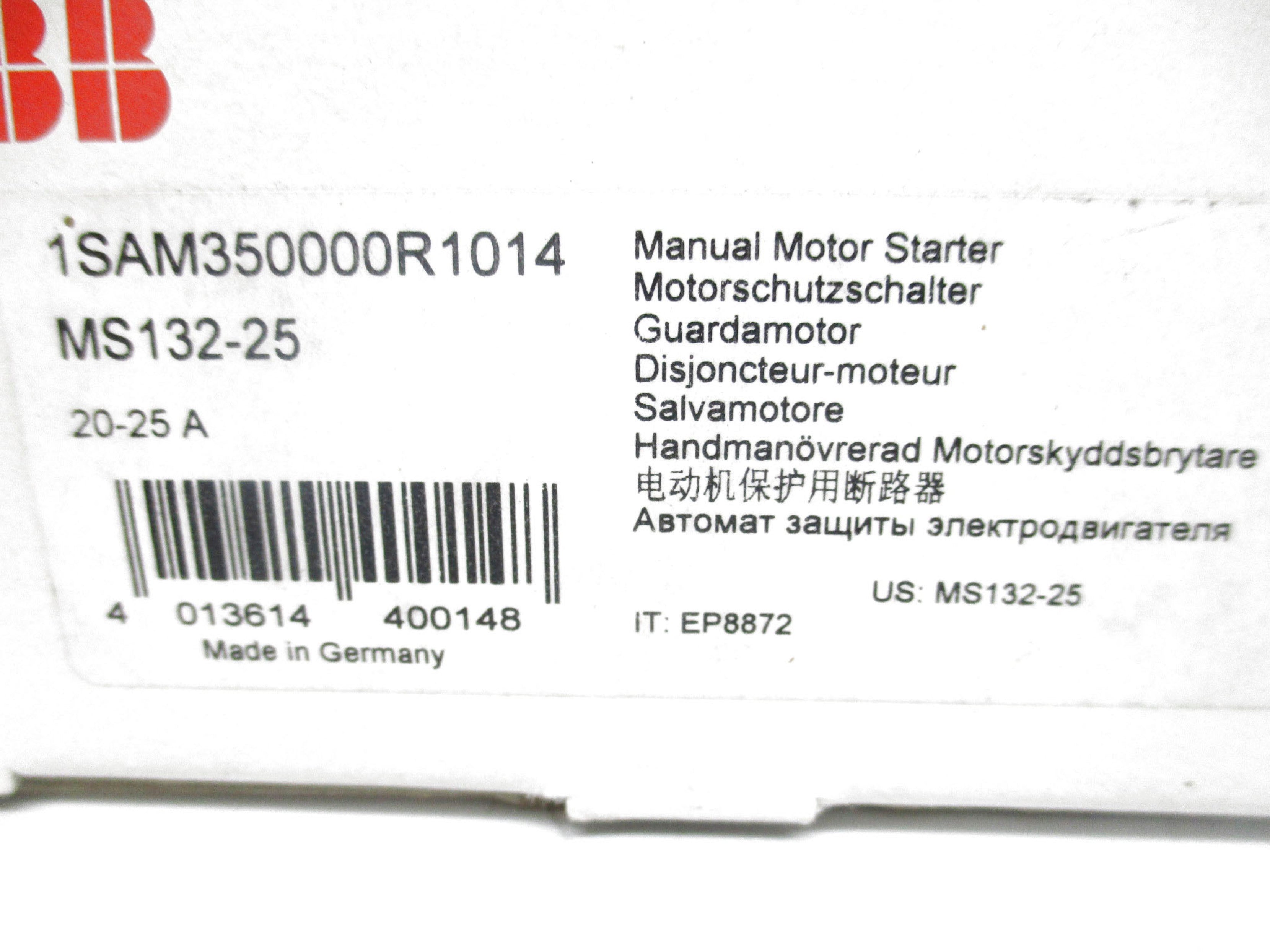 ABB MS132-25 20-25A NSMP