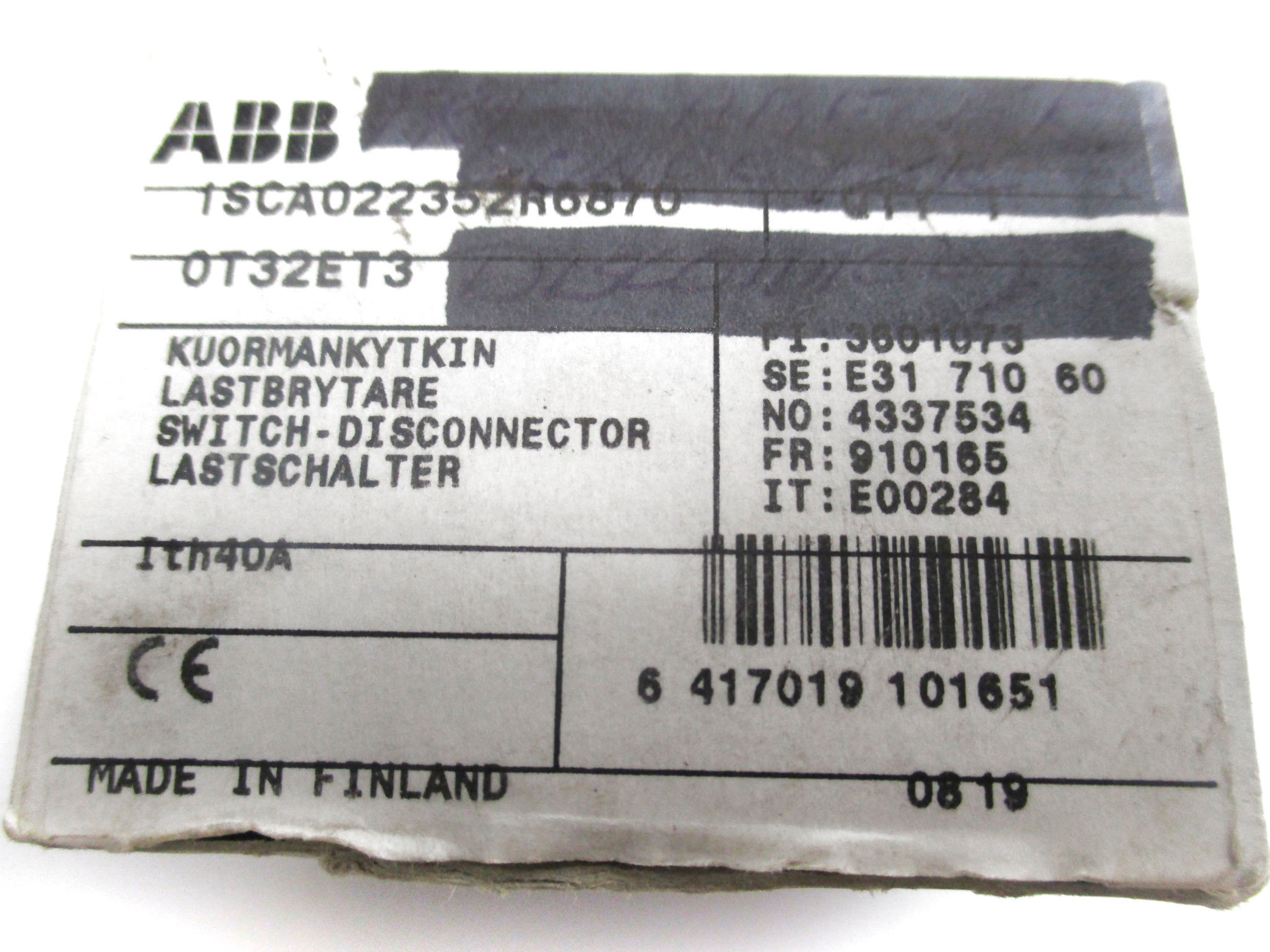 ABB OT32ET3 40A 690V NSMP