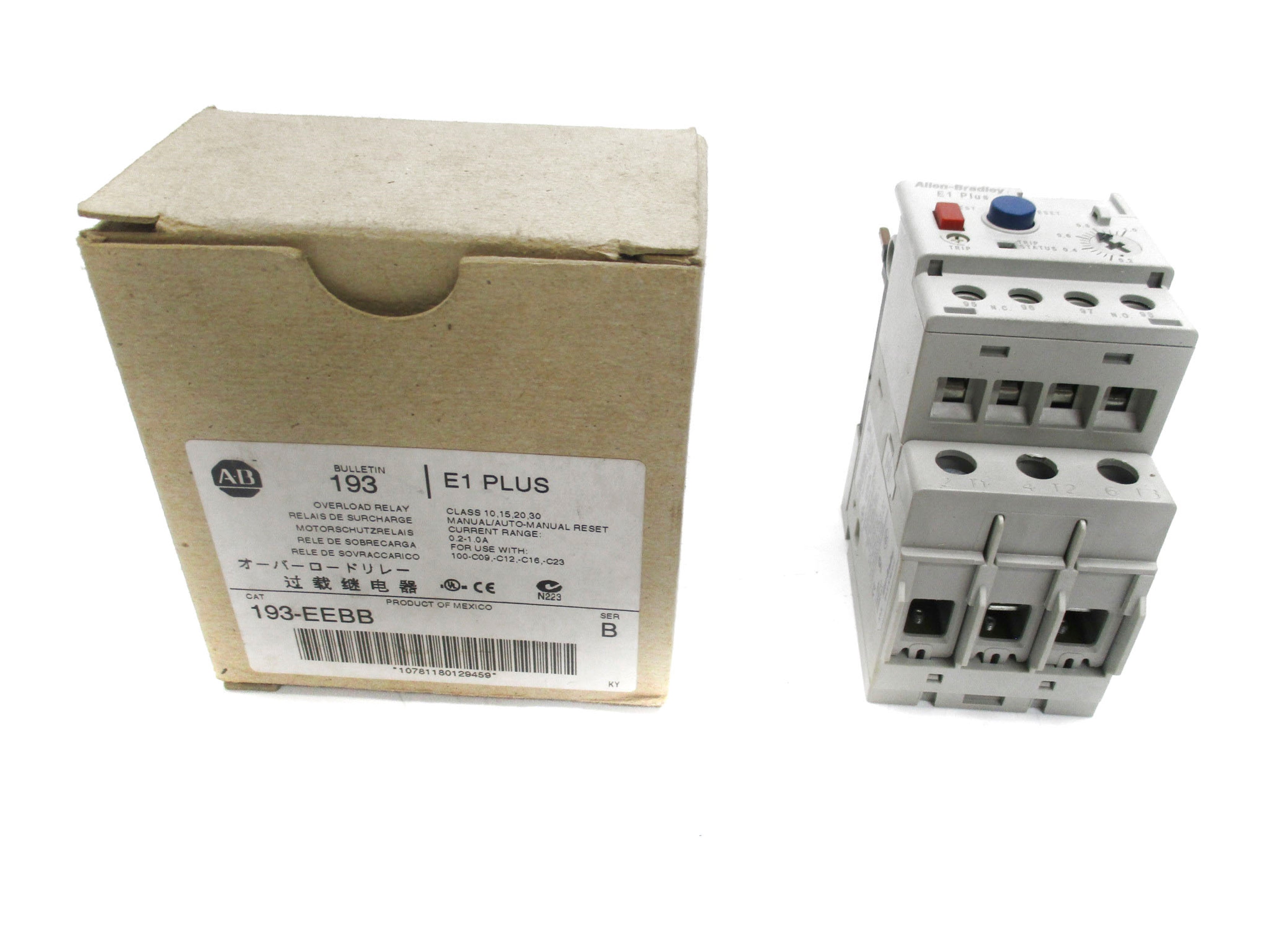 ALLEN BRADLEY 193-EEBB SER. B 1.0A (BR/WH) NSMP