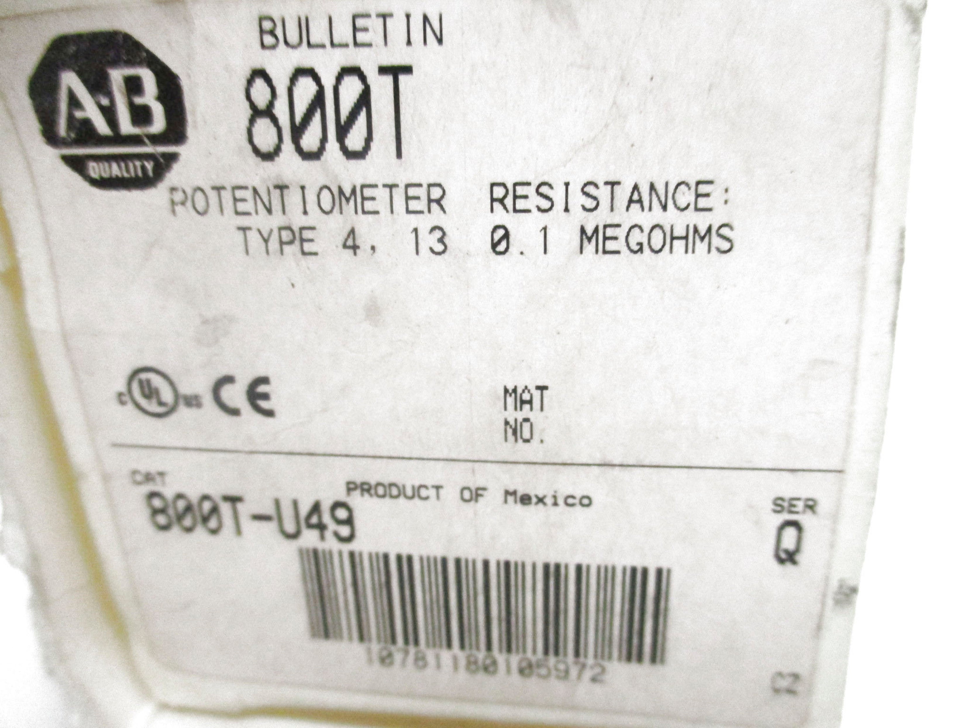 INDUSTRIAL SPARE PART 800T-U49 SER. Q (WH) NSMP