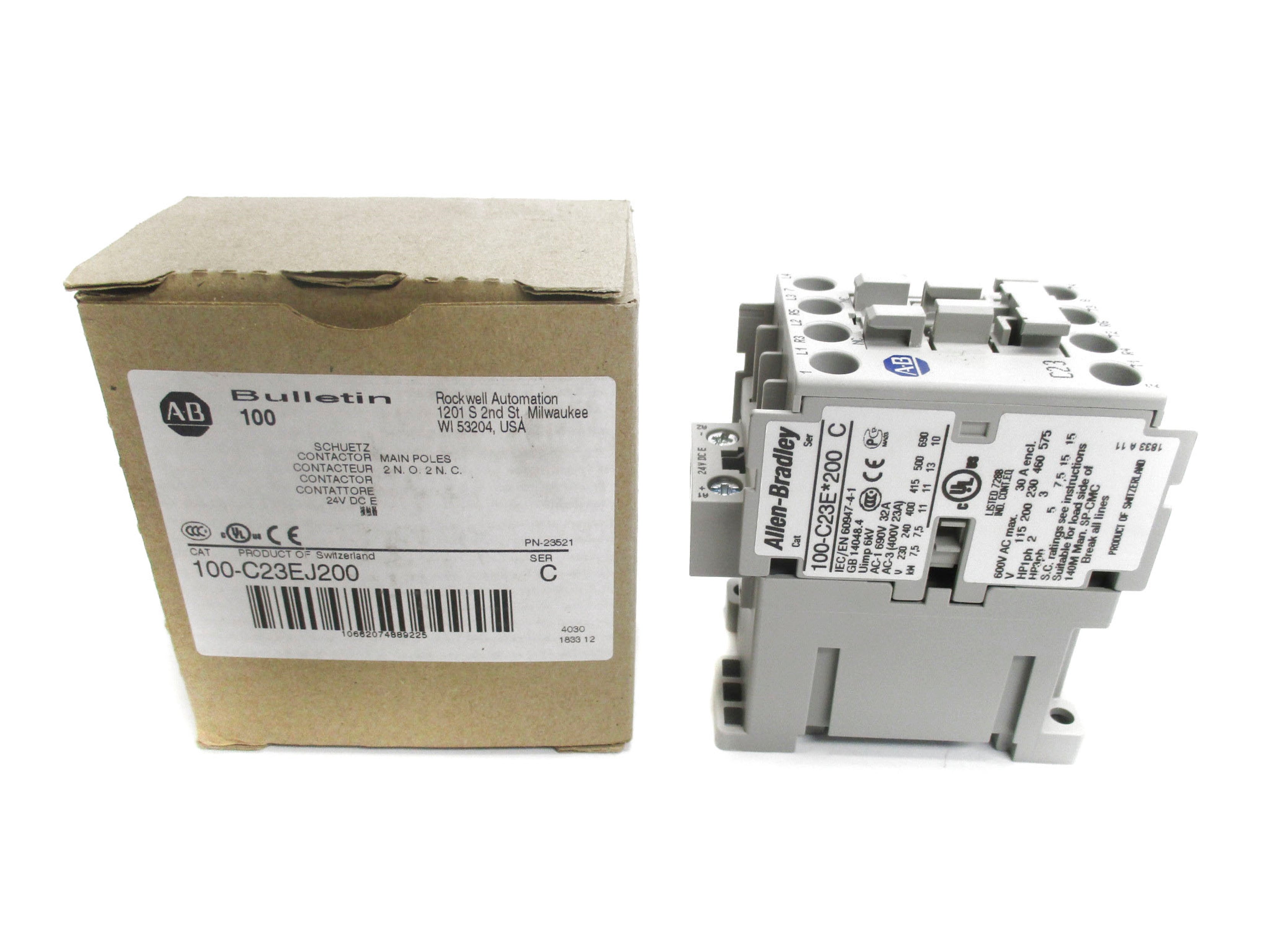 ALLEN BRADLEY 100-C23EJ200 SER. C 24VDC (BR/WH) NSMP