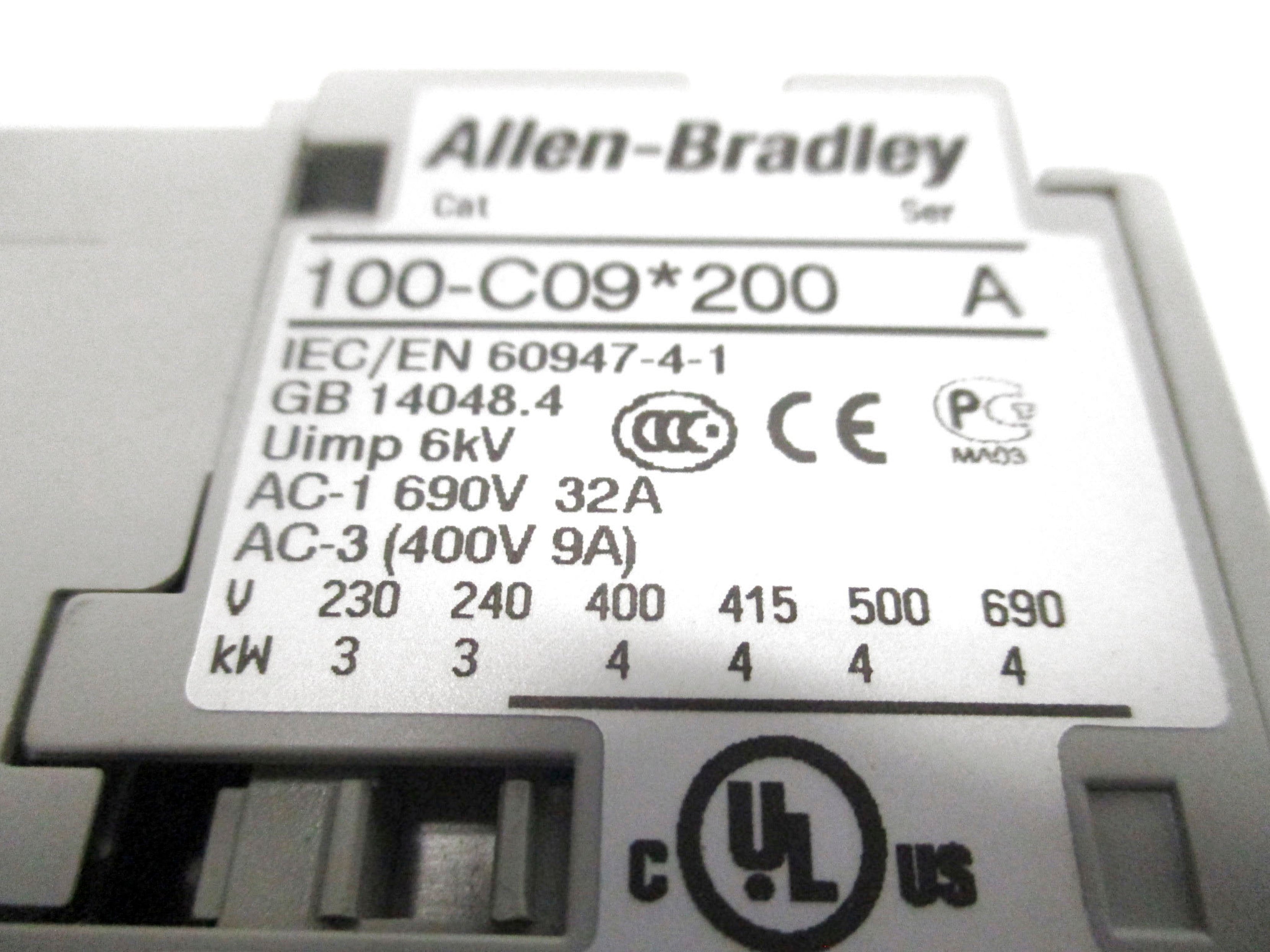 ALLEN BRADLEY 100-C09D200 SER. A 120V (BR/WH) NSMP