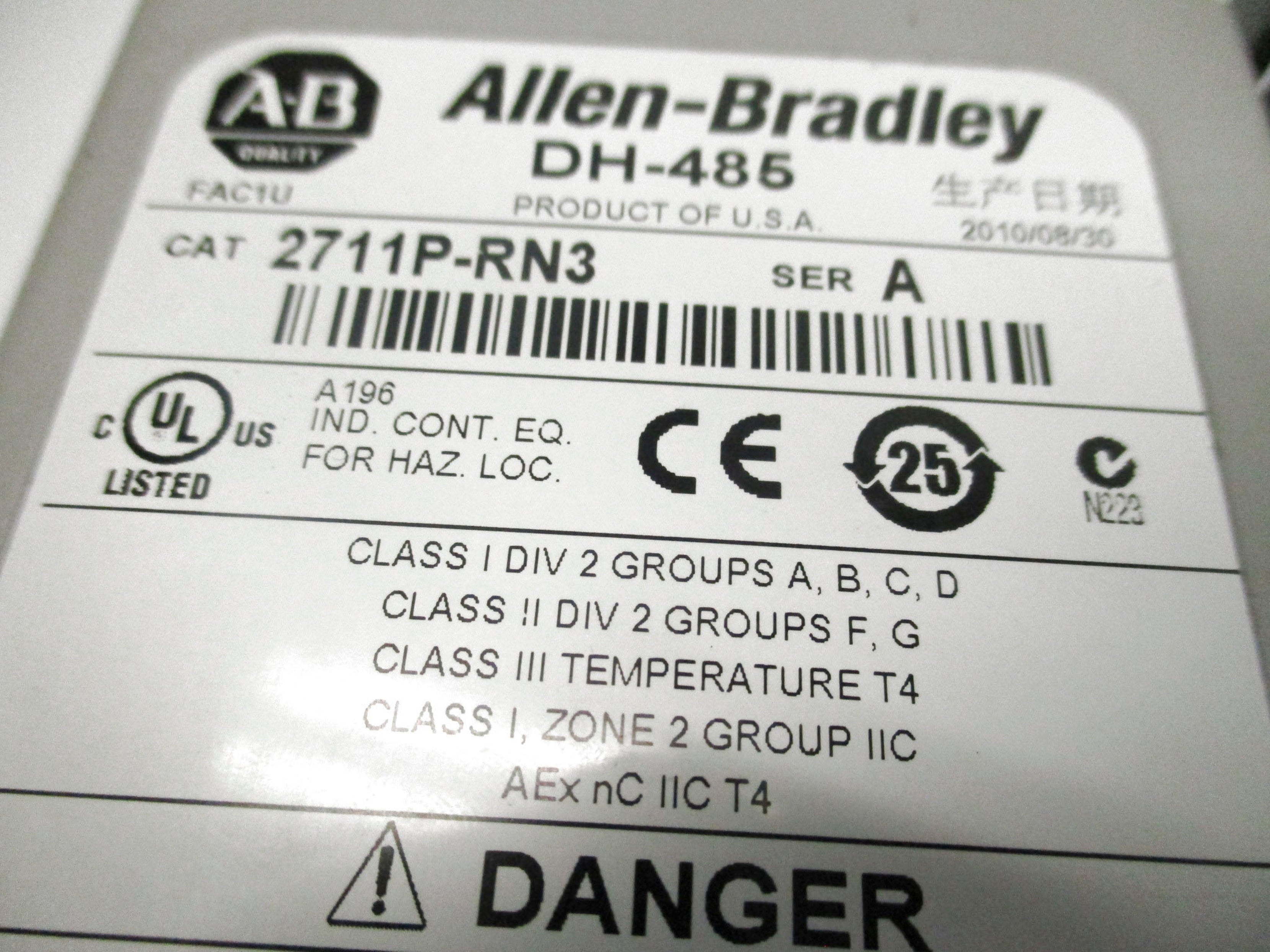 ALLEN BRADLEY 2711P-T6C3D SER. D (AS PICTURED) NSNP