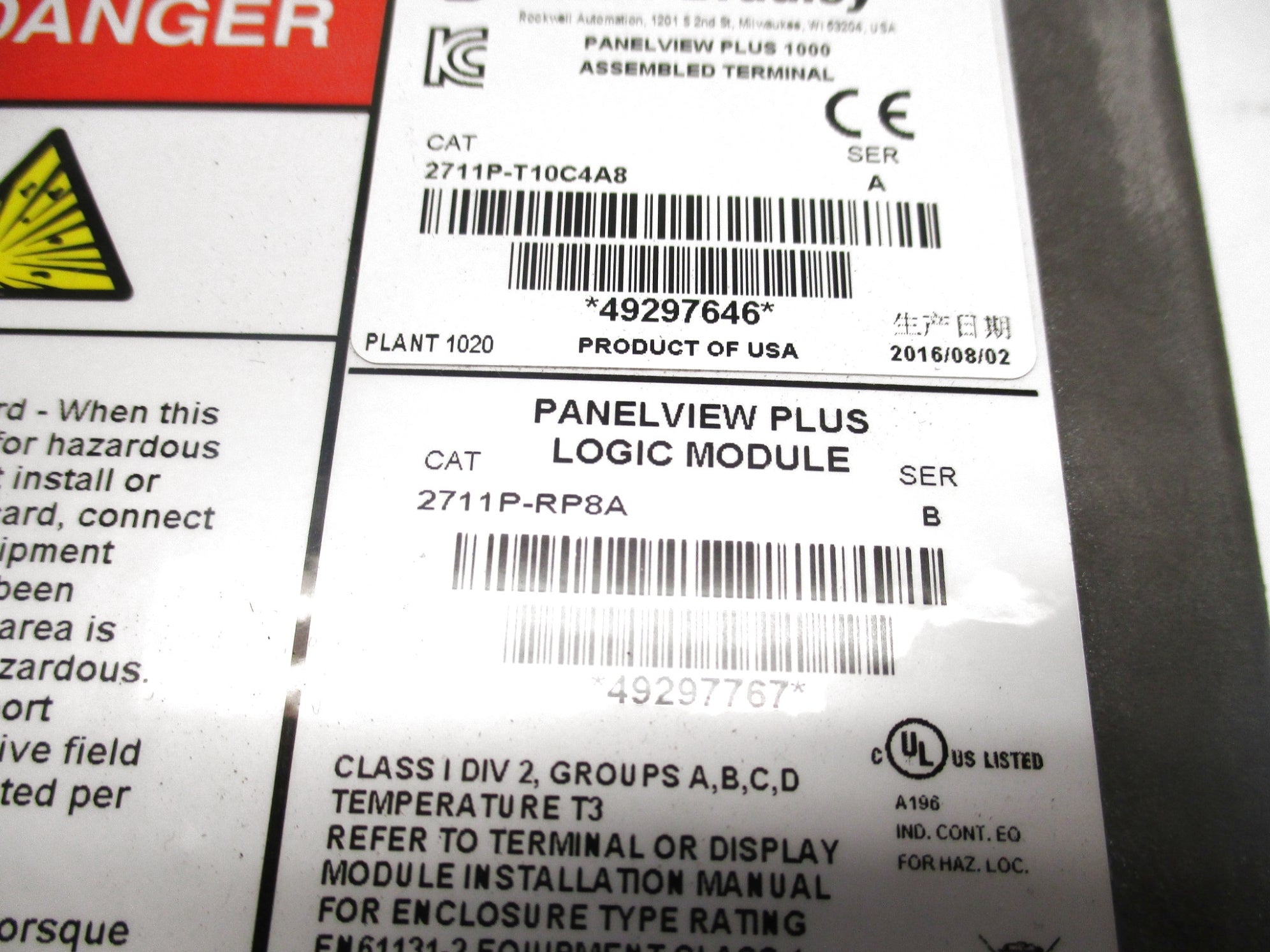 ALLEN BRADLEY 2711P-RDT10C SER.C UNMP