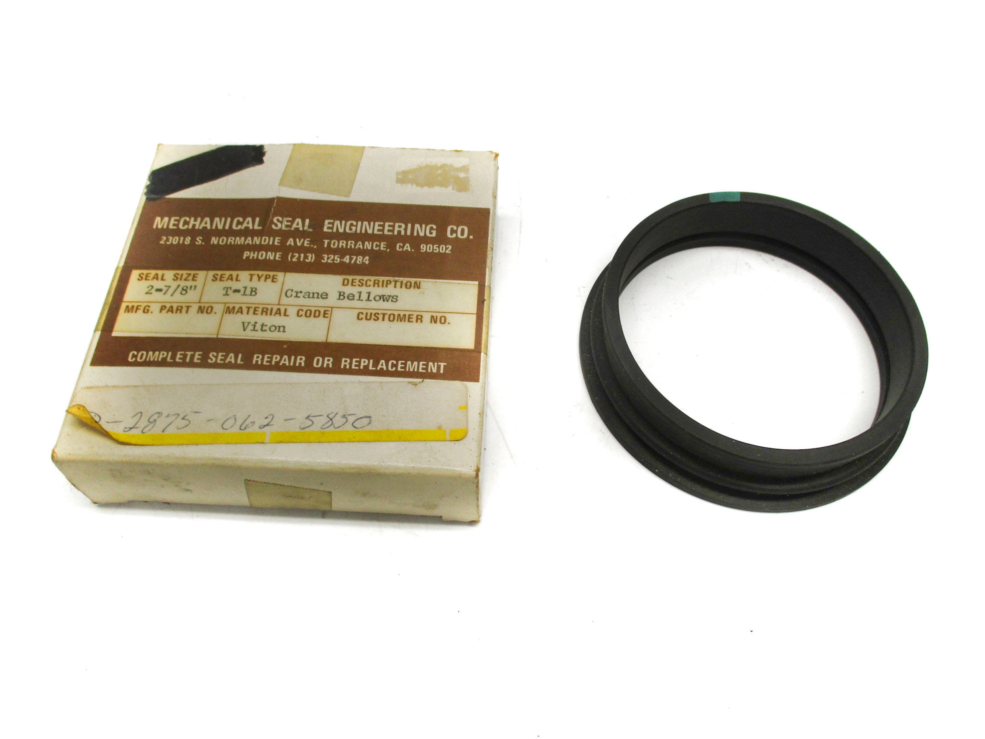 MECHANICAL SEAL ENGINEERING D-2875-062-5850 NSMP