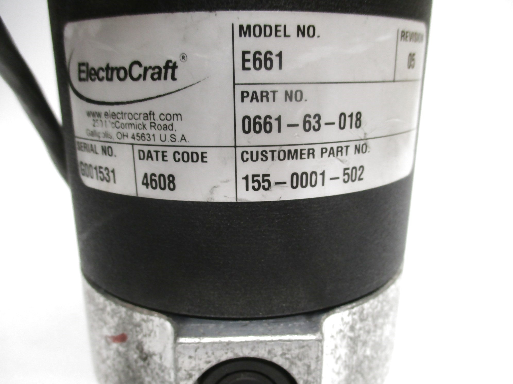 ELECTROCRAFT 0661-63-018 UNMP