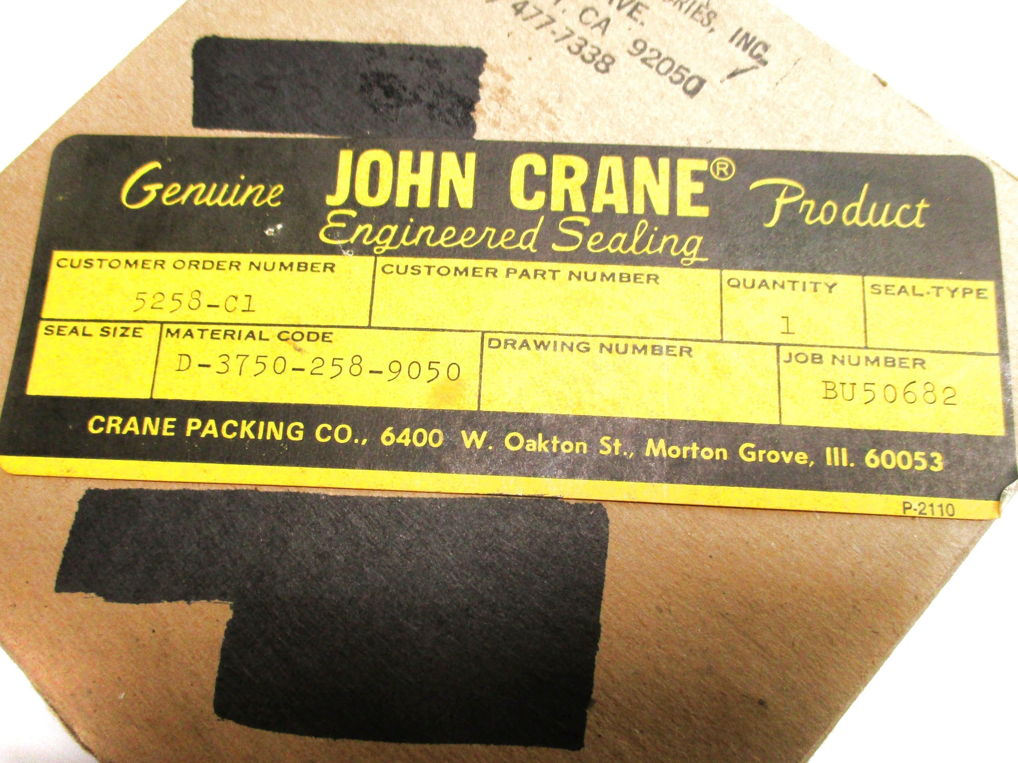 JOHN CRANE D-3750-258-9050 NSMP