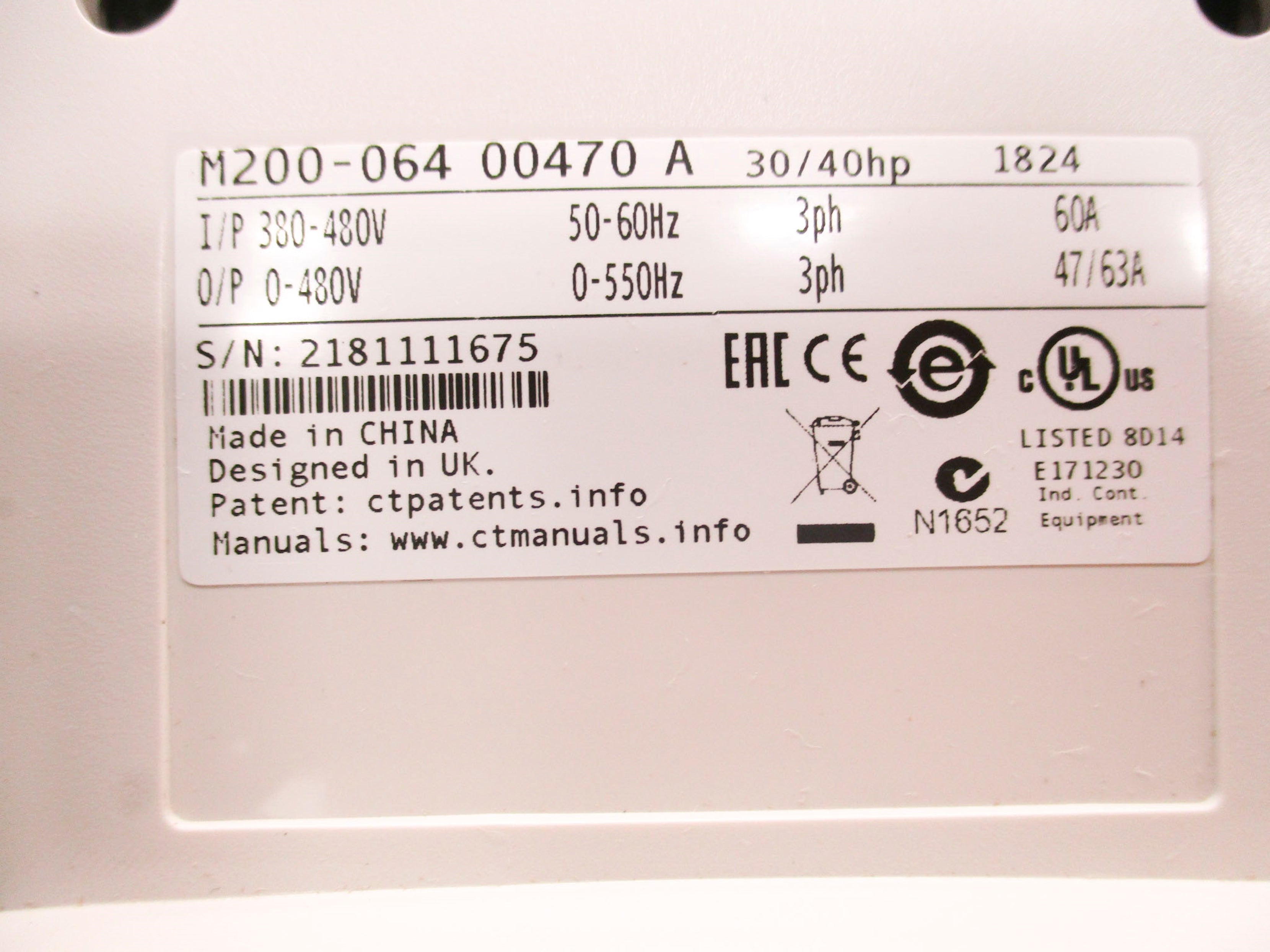 NIDEC M200-06400470A10101AB100 NSMP