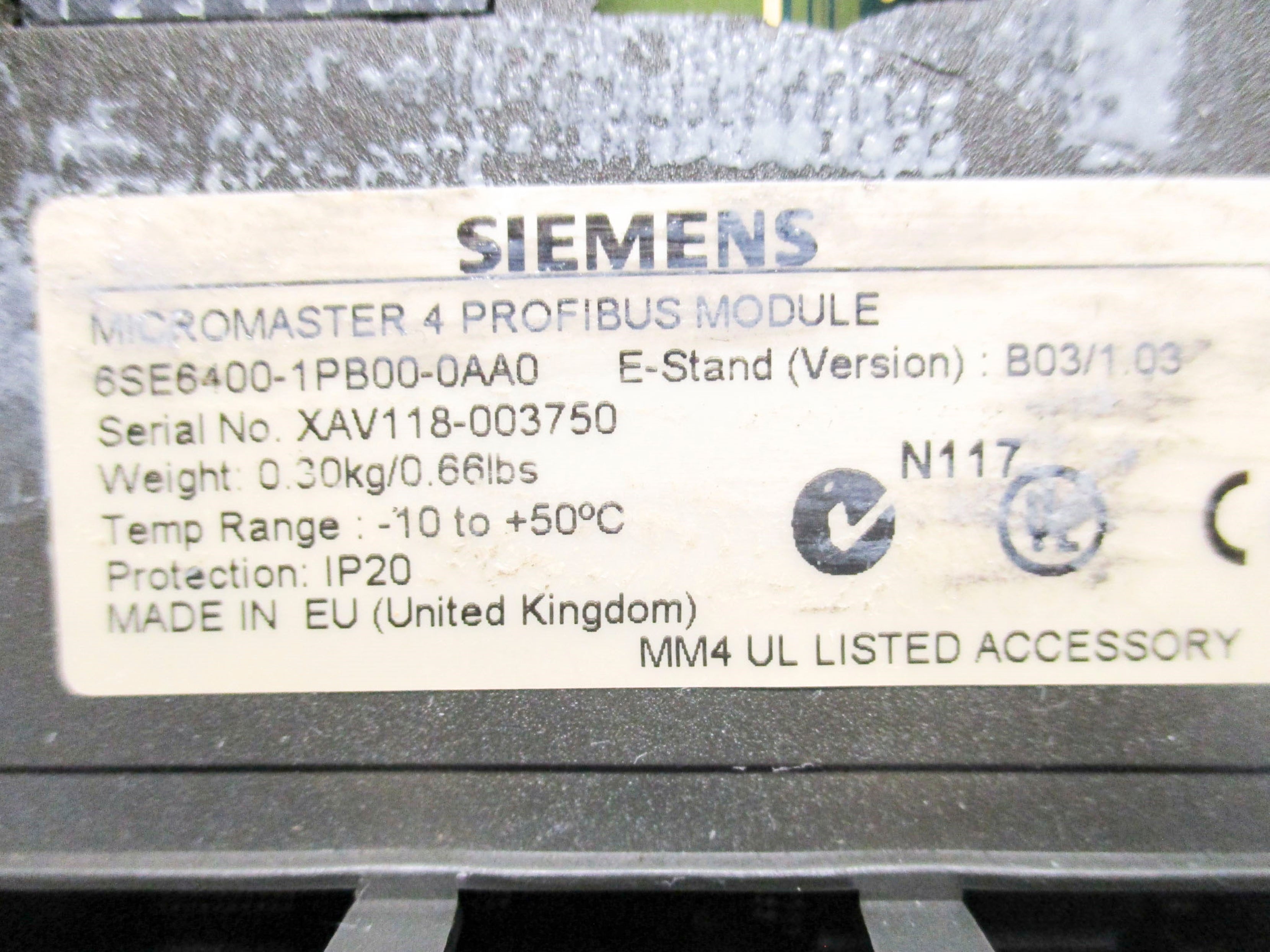 SIEMENS 6SE6400-1PB00-0AA0 UNMP