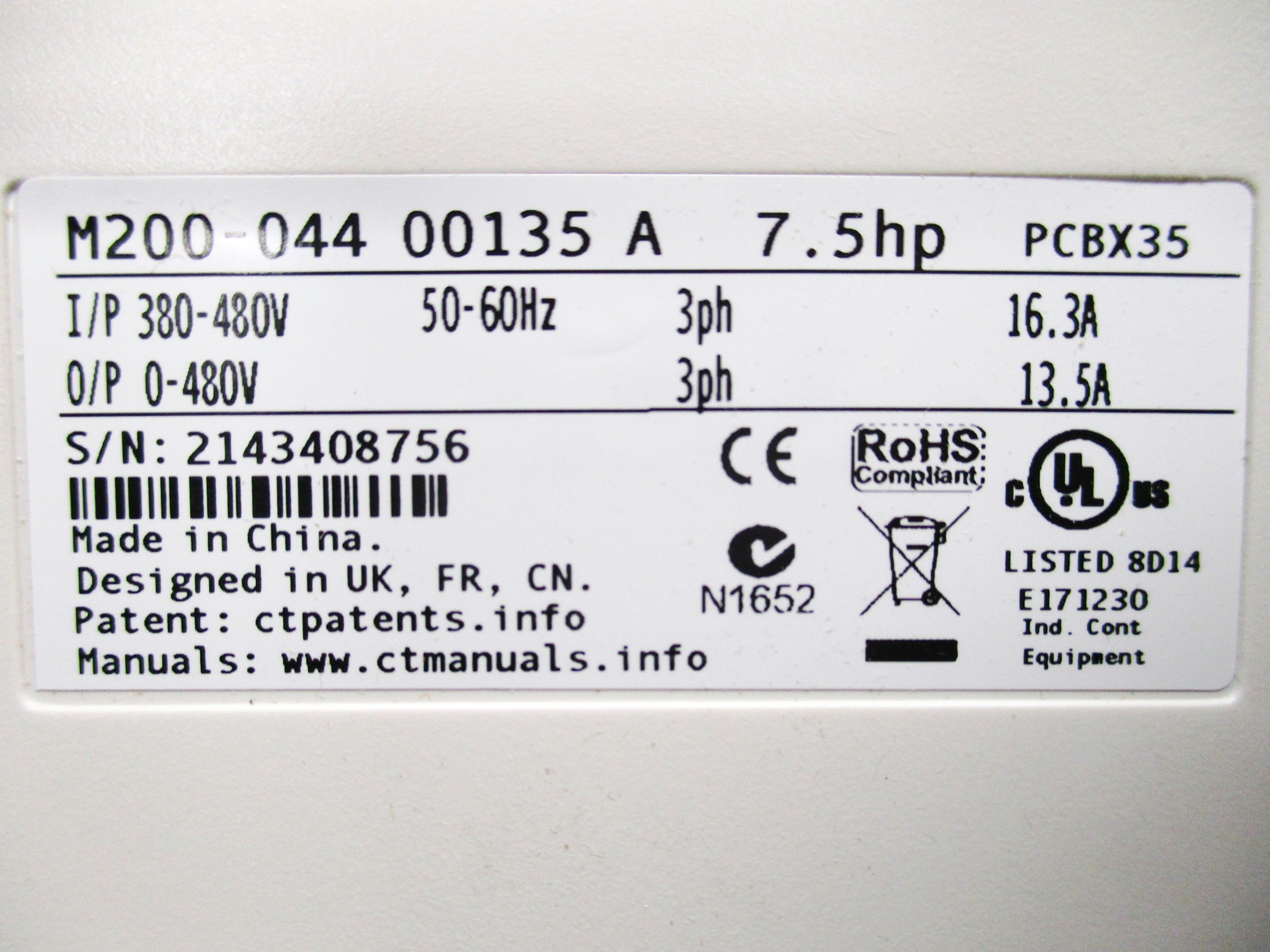 EMERSON M200-04400135A10101AB100 NSMP