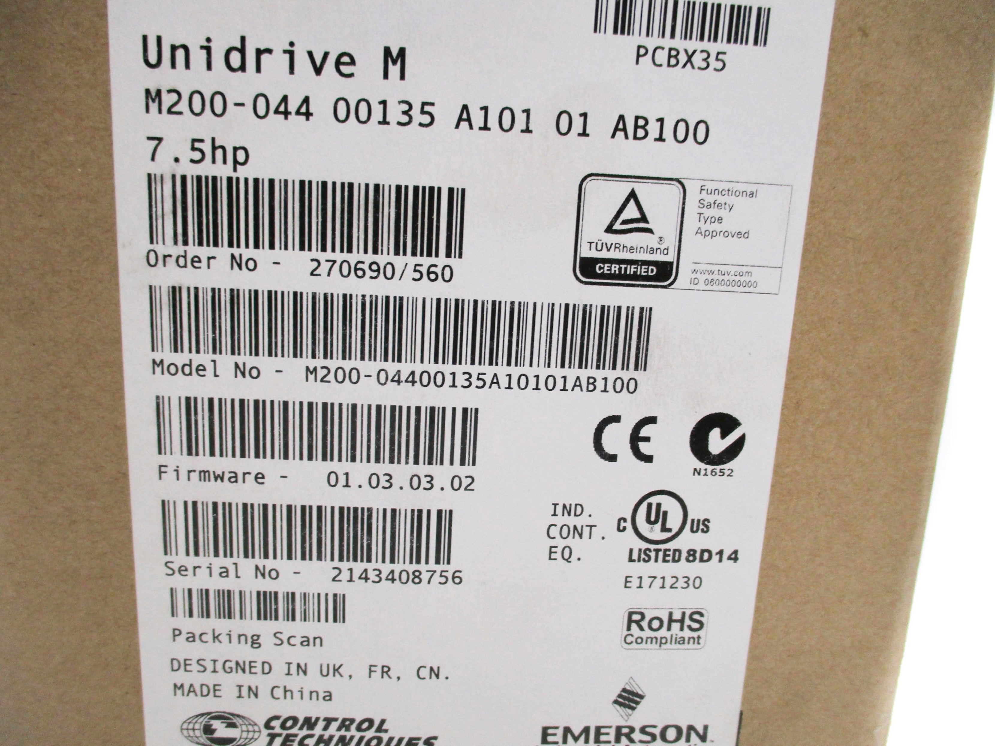 EMERSON M200-04400135A10101AB100 NSMP