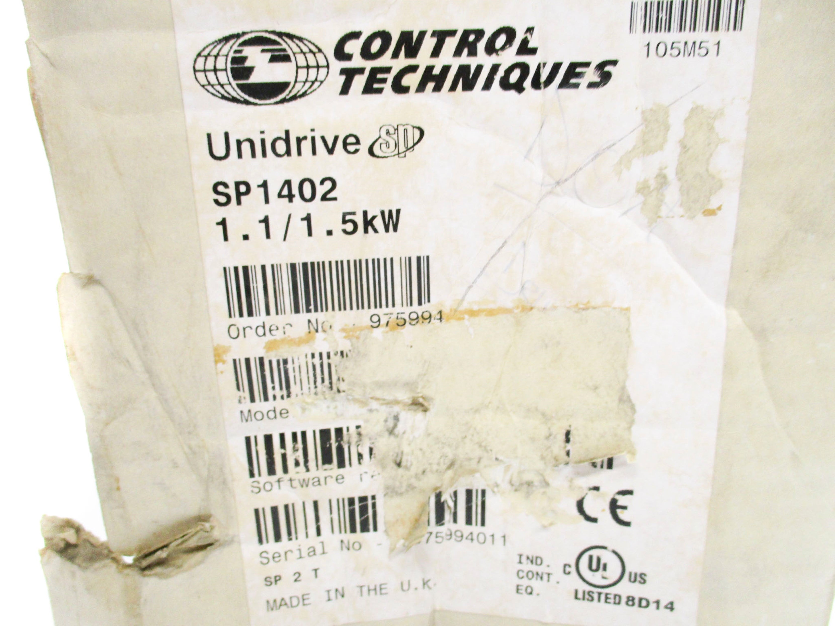 CONTROL TECHNIQUES SP1402 NSMP