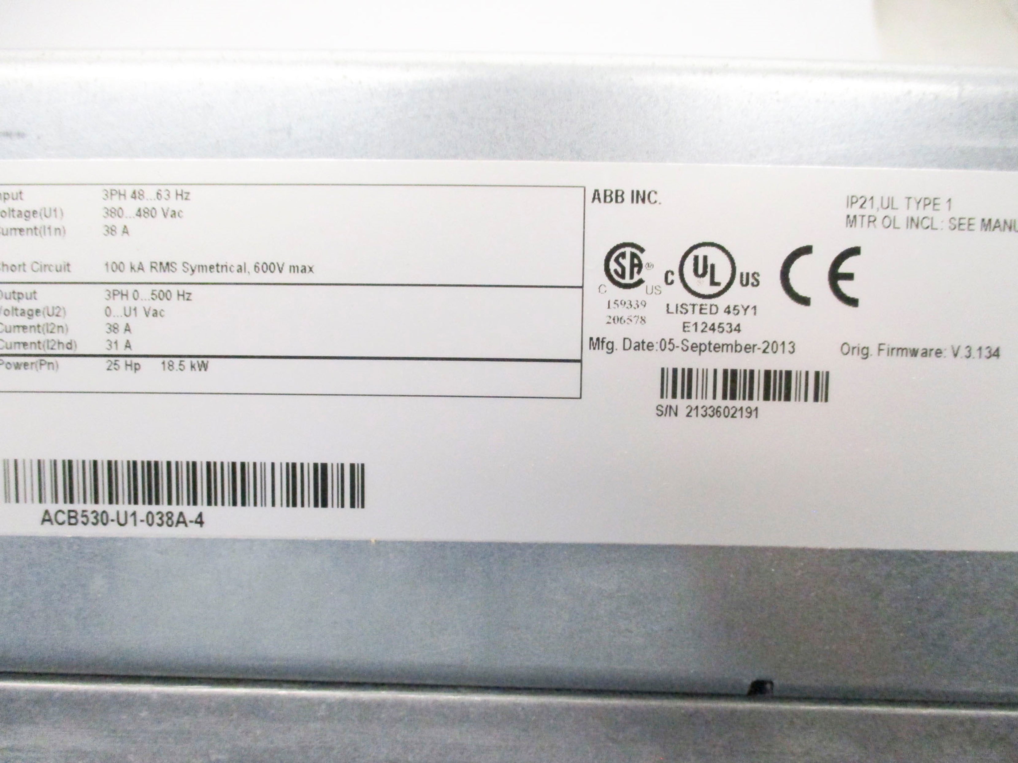 ABB ACB530-U1-038A-4 NSMP