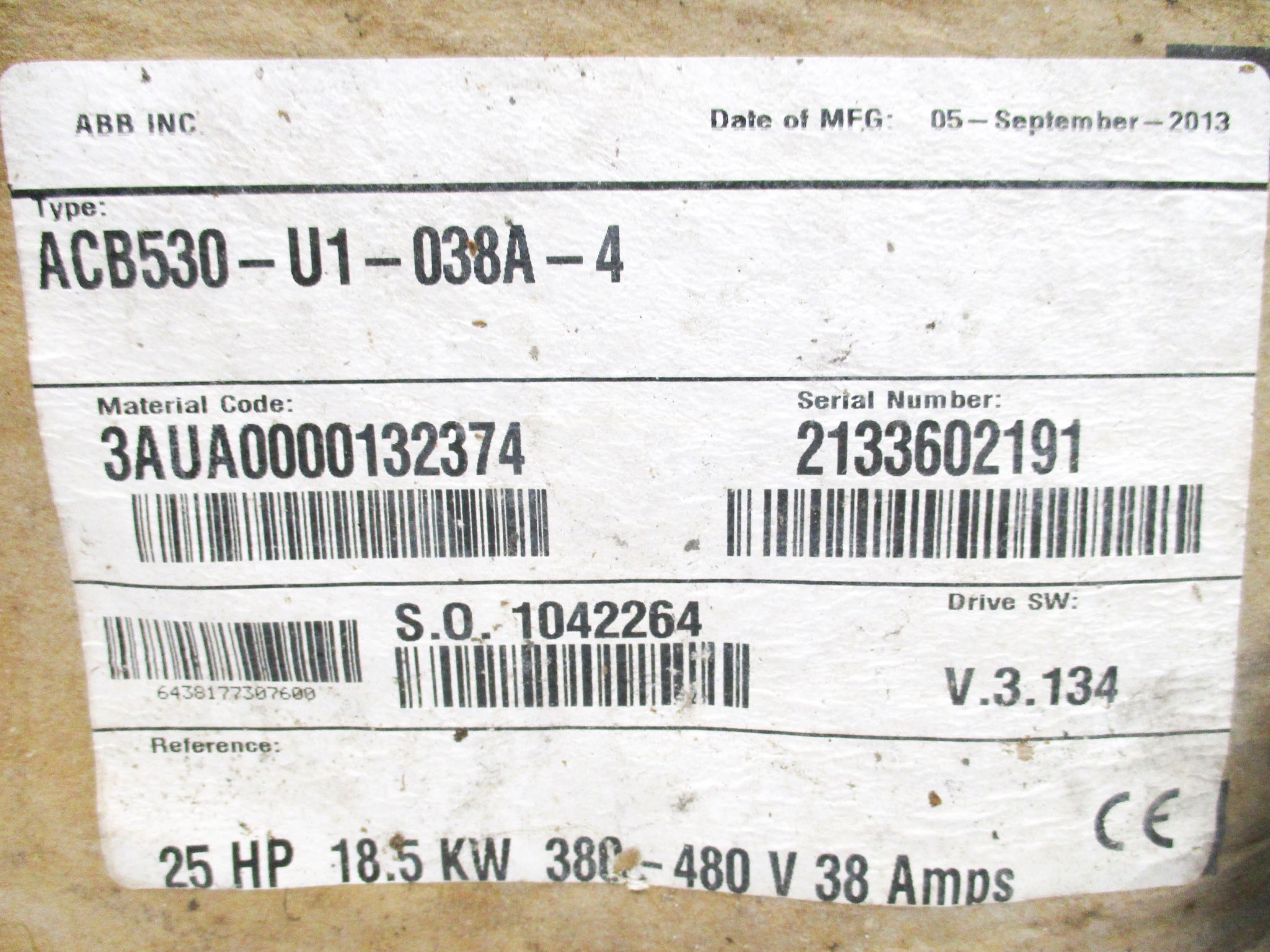 ABB ACB530-U1-038A-4 NSMP
