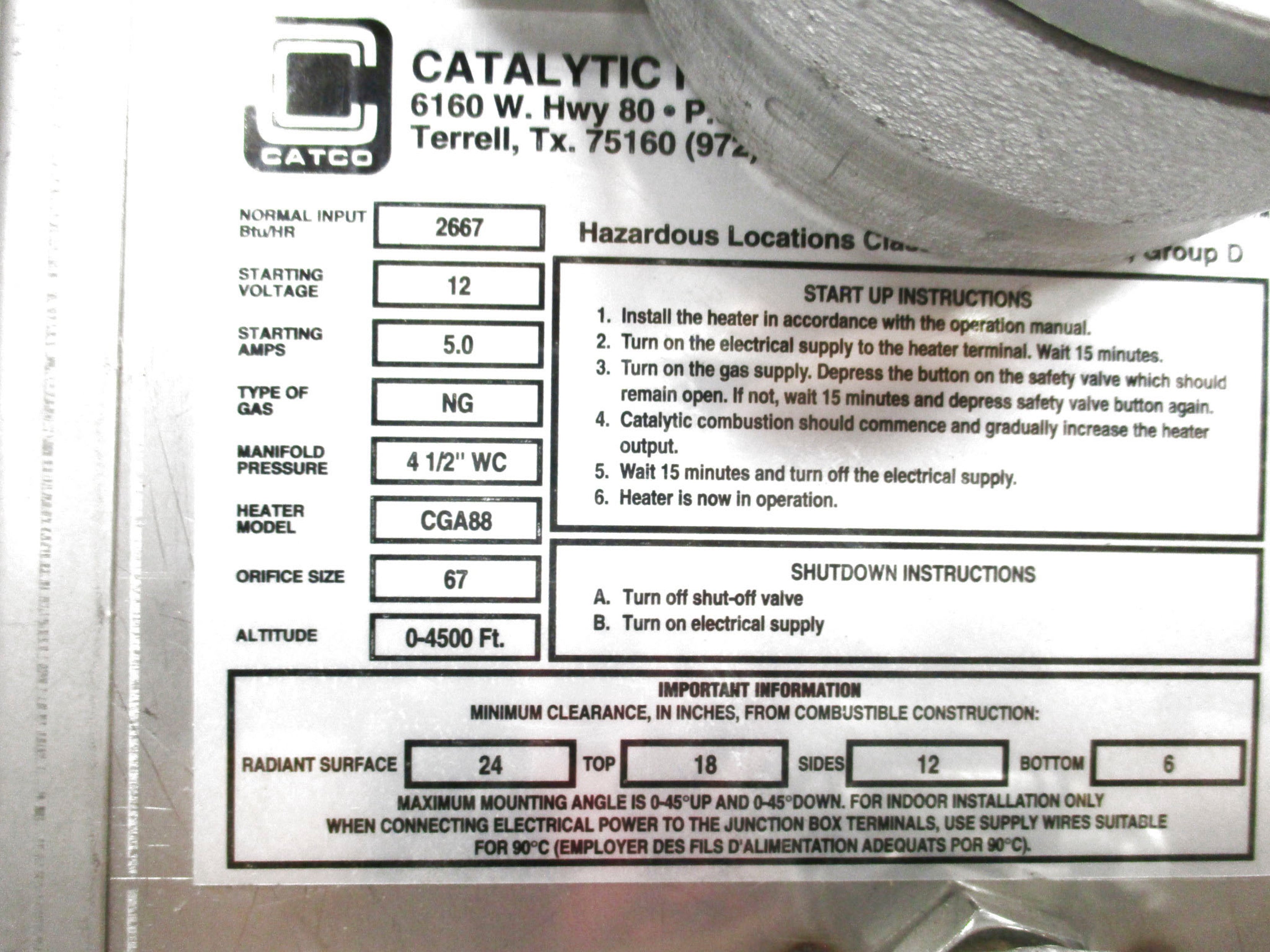 CATCO CGA88 NSNP