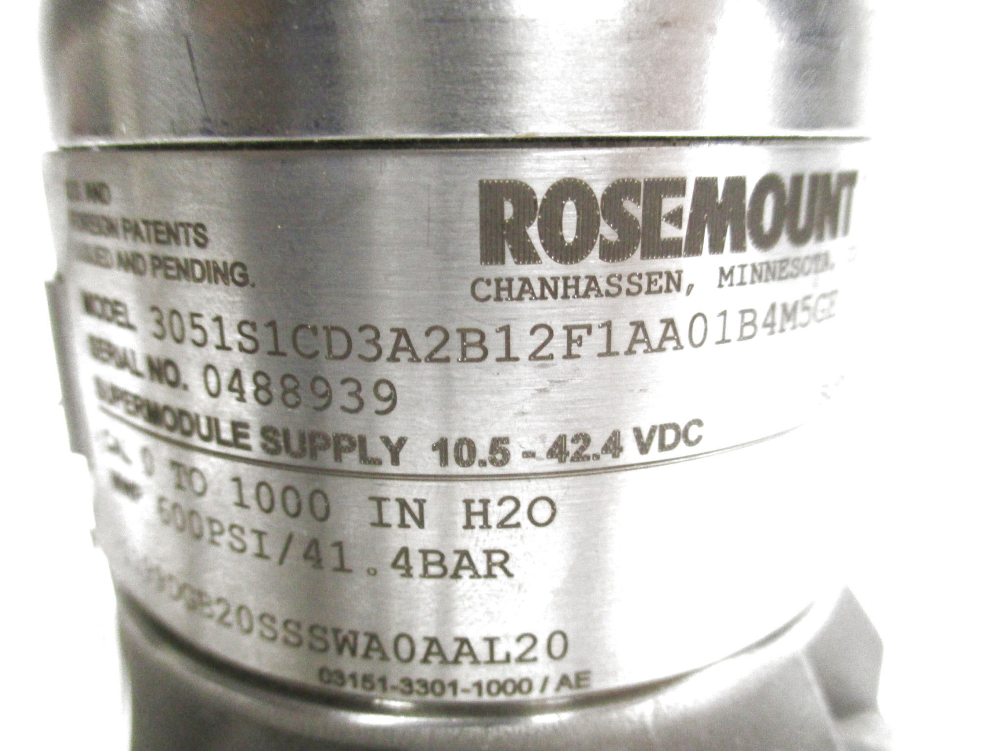 ROSEMOUNT 3051S1CD3A2B12F1AA01B4M5GE NSNP