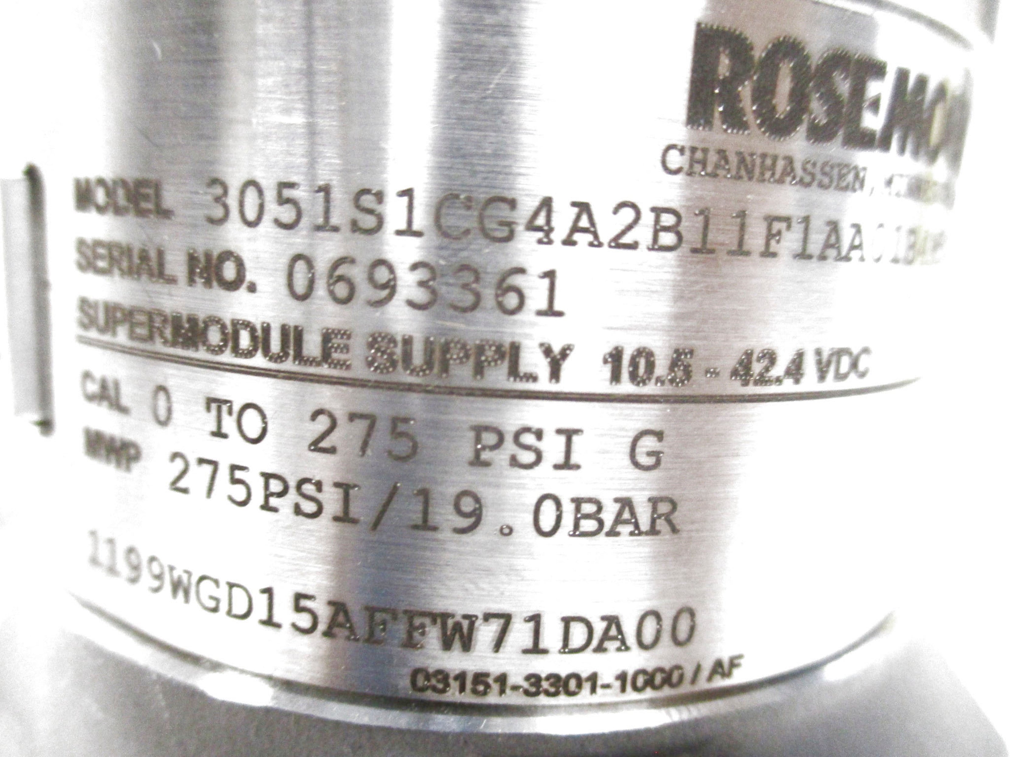 ROSEMOUNT 3051S1CG4A2B11F1AA01B4M5GE NSNP